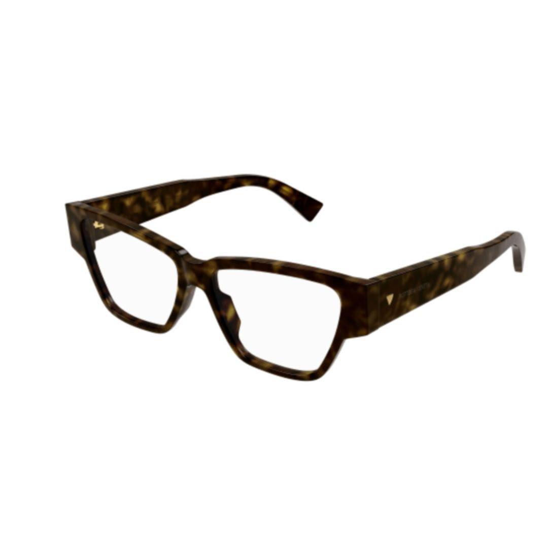 Shop Bottega Veneta Cat Eye Frame Glasses In 002 Havana Havana Transpa