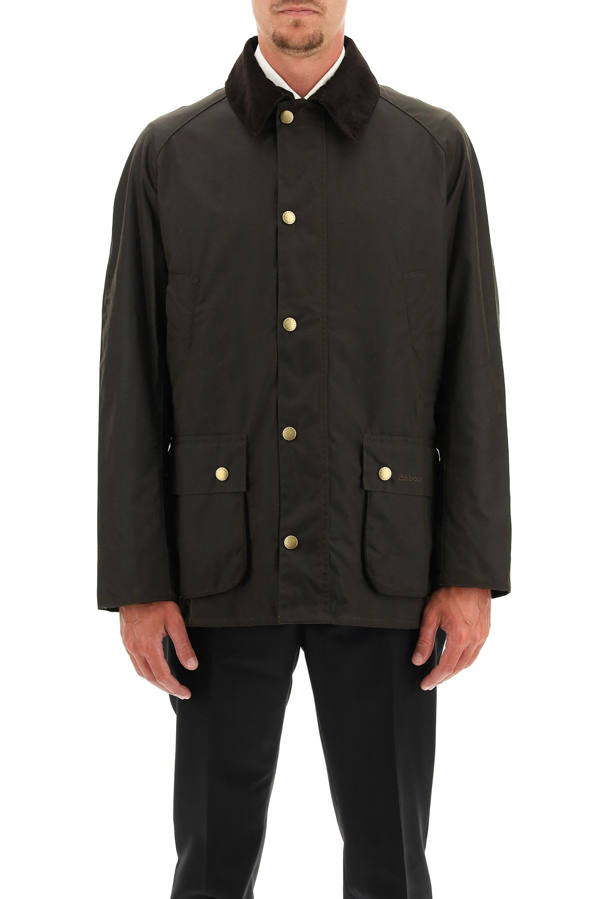 Shop Barbour Ashby Waxed Jacket In Verde
