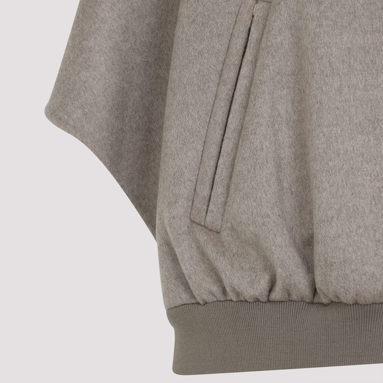 Max Mara Leticia Bomber Cape In Cacha Grey Cashmere In Gray