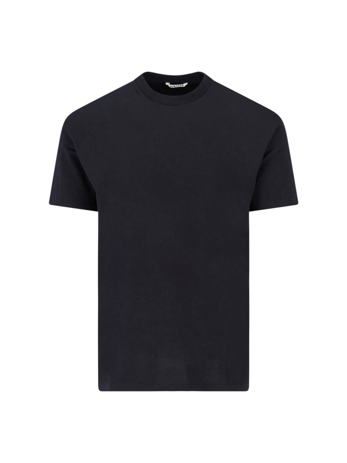 Shop Auralee Basic T-shirt In Black