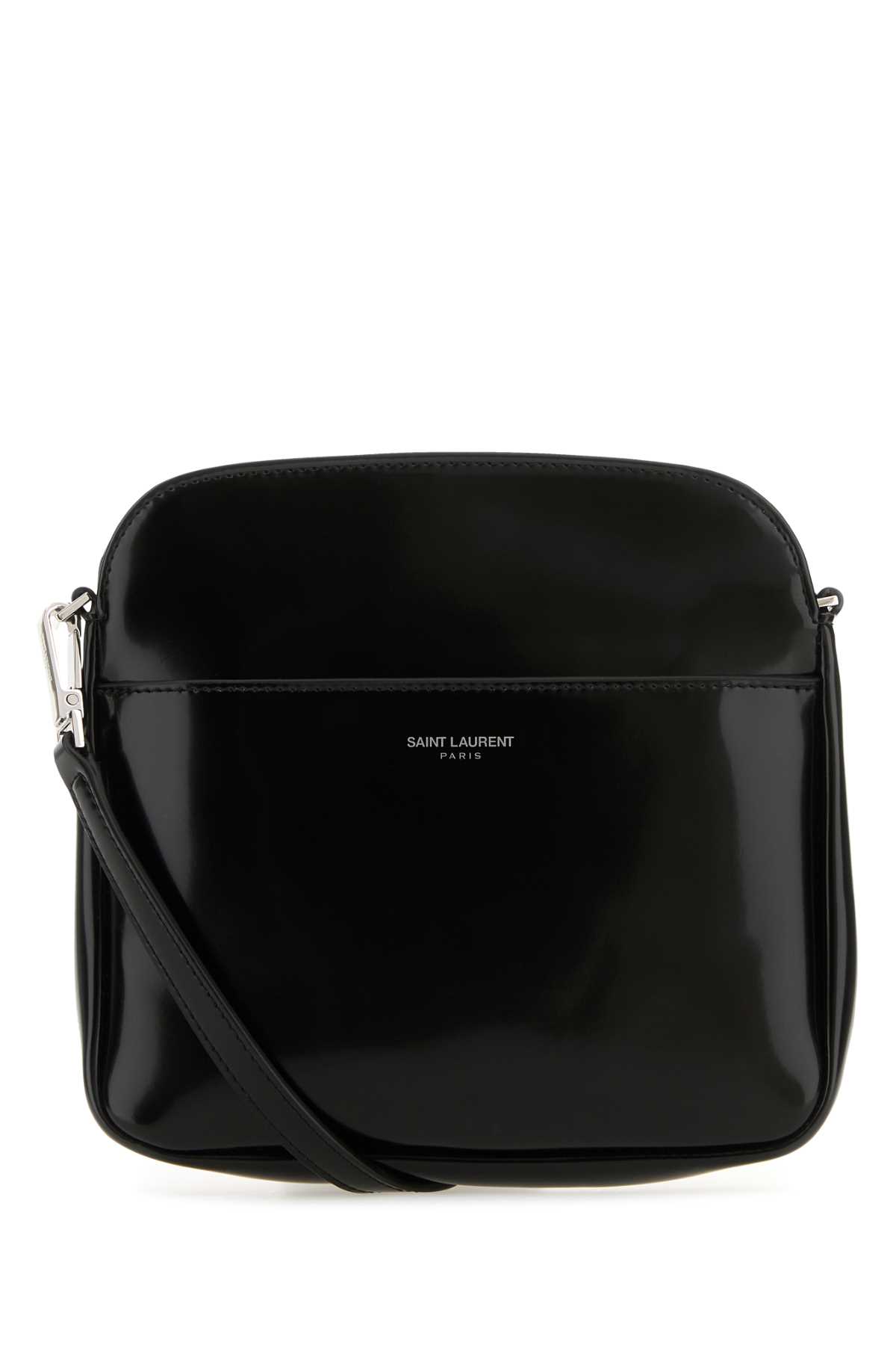 Shop Saint Laurent Black Leather  Paris Mini Crossbody Bag In Nero