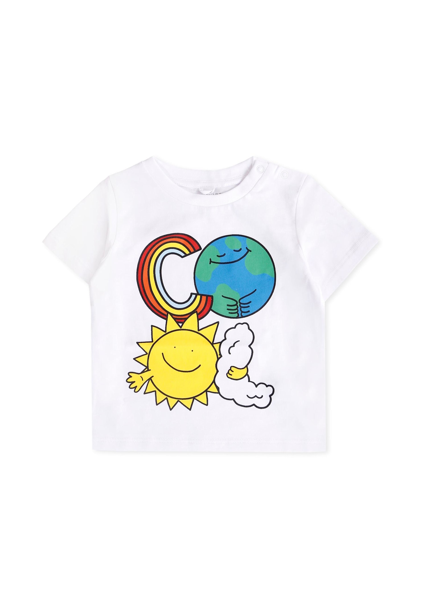 Stella Mccartney White T-shirt For Babykids With Sun In White