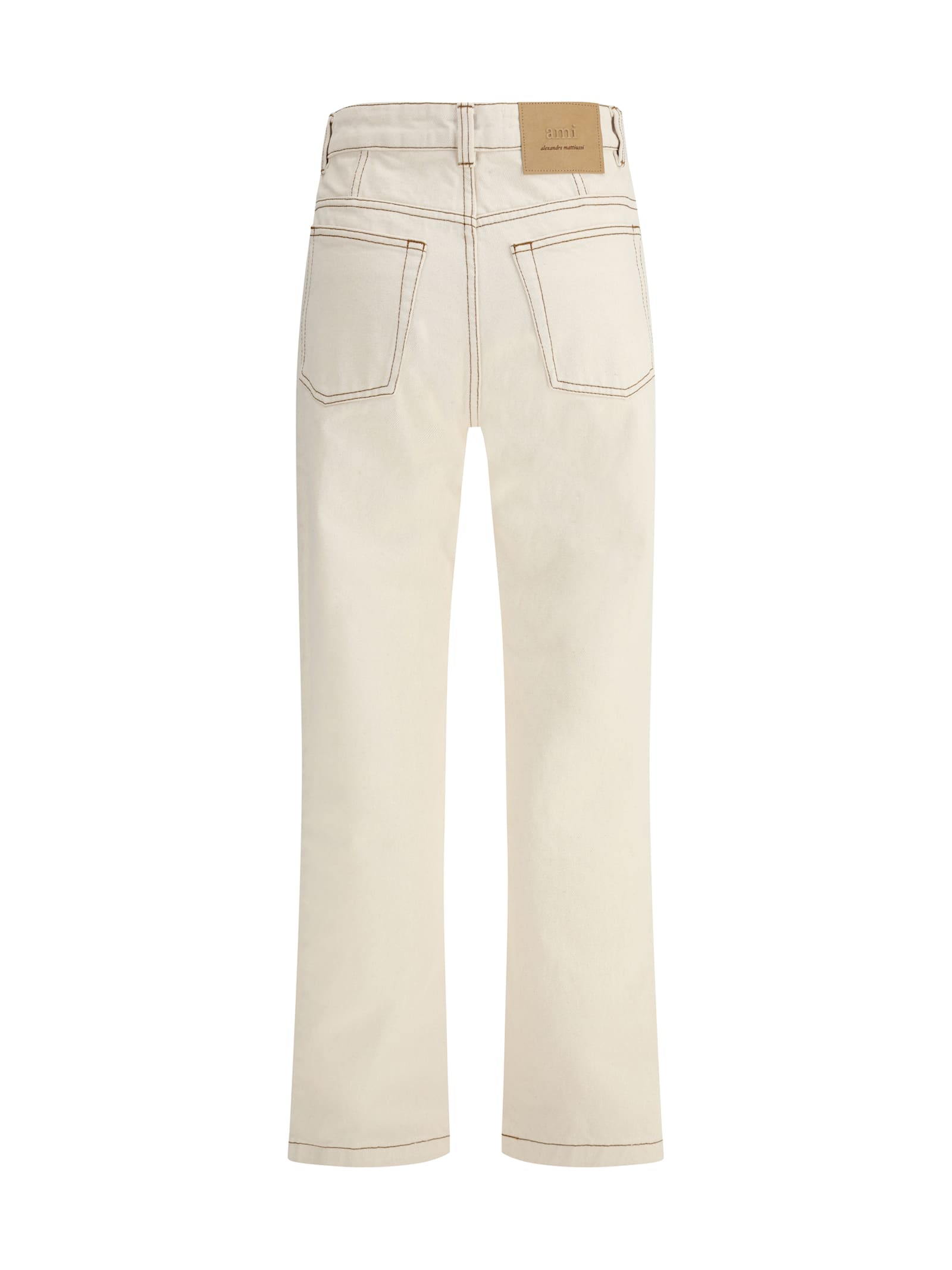 Ami Alexandre Mattiussi Beige Classic Fit Jeans