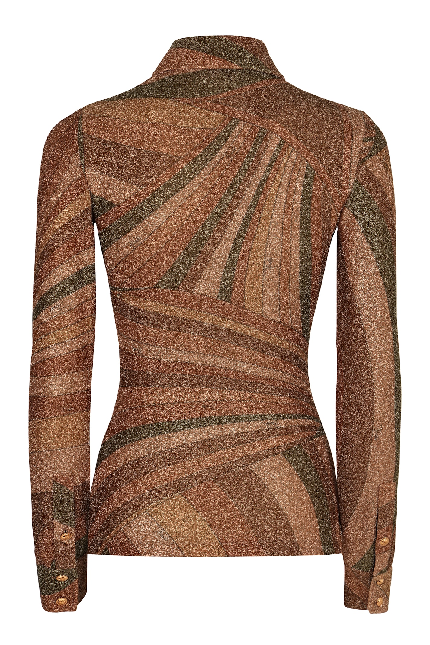 Pucci Abstract Print Lurex Sweater In Multi