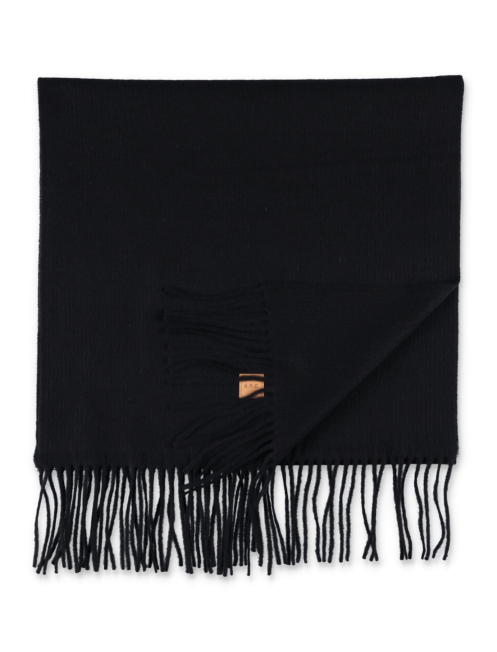 Apc A.p.c. Aria Wool Scarf With Logo In Black