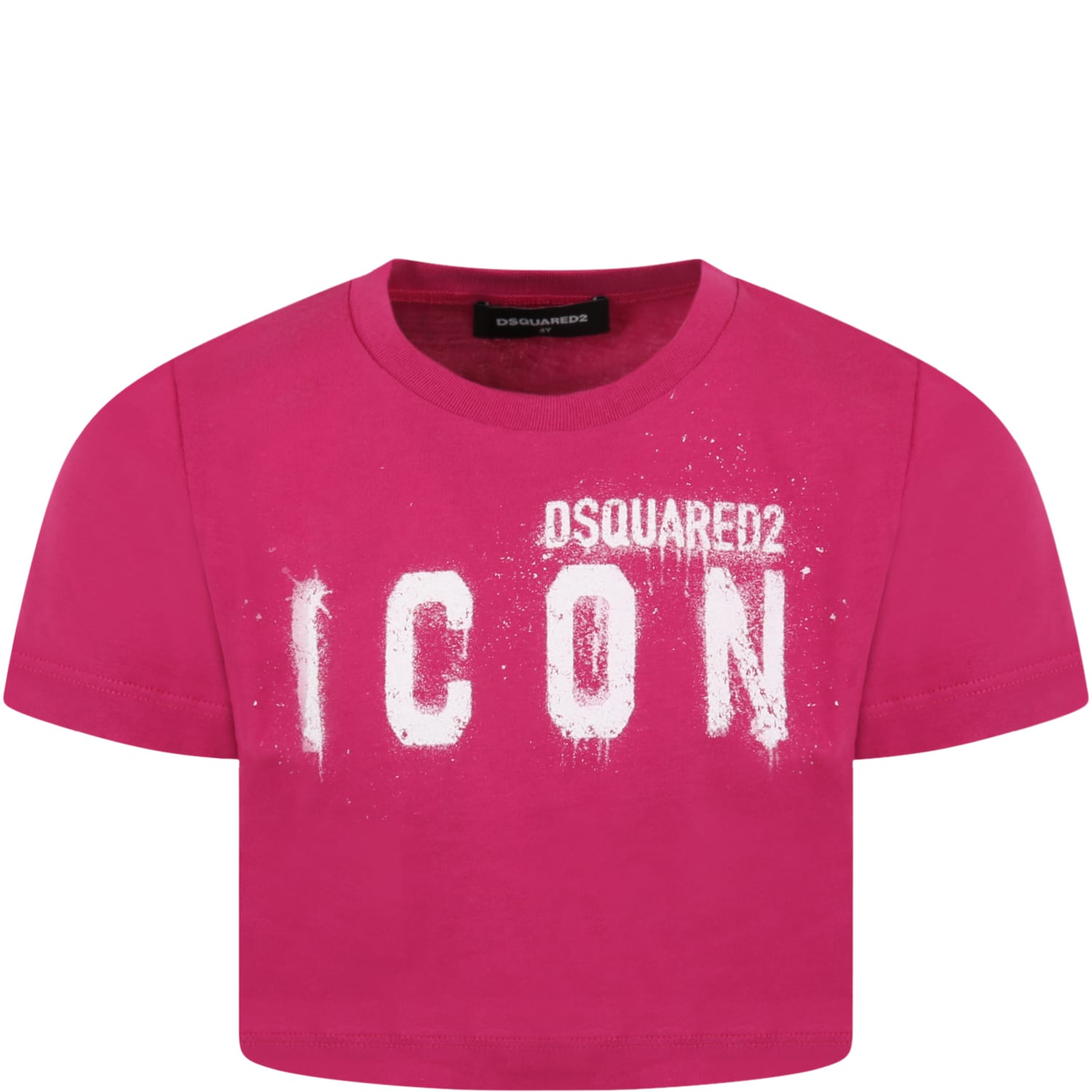 Dsquared2 Purple T-shirt For Girl With Logo