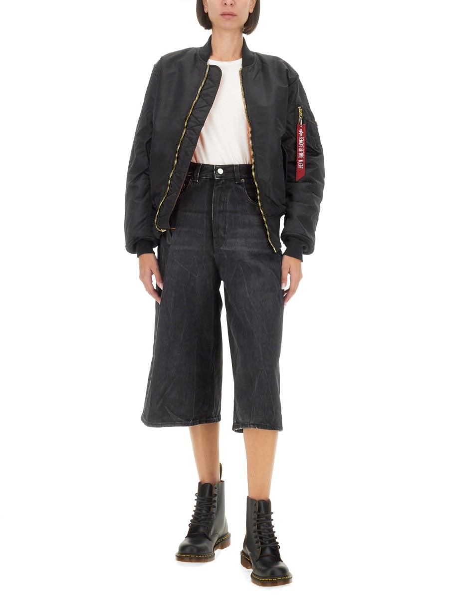 Alpha Industries Baseball-collar Track Jacket In Black