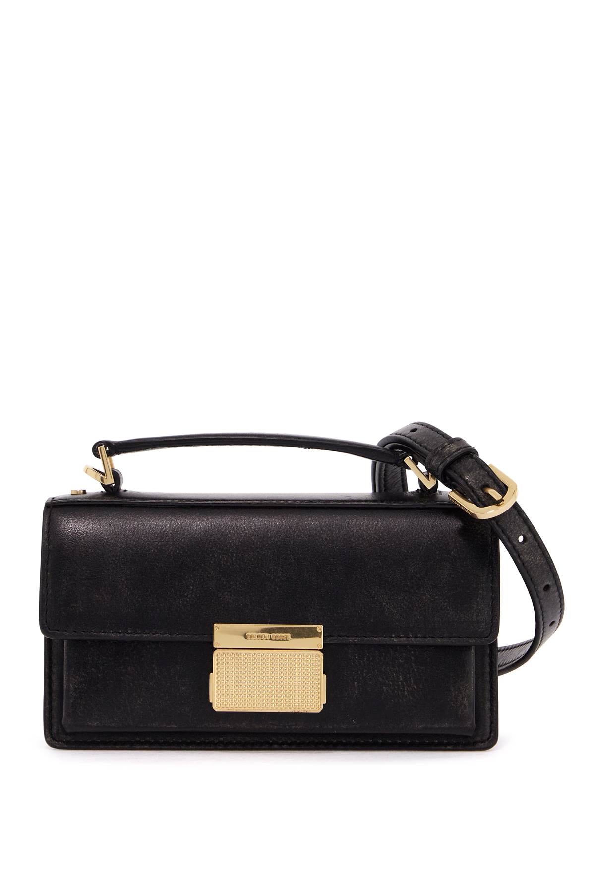 GOLDEN GOOSE MINI DISTRESSED LEATHER VENICE BAG 