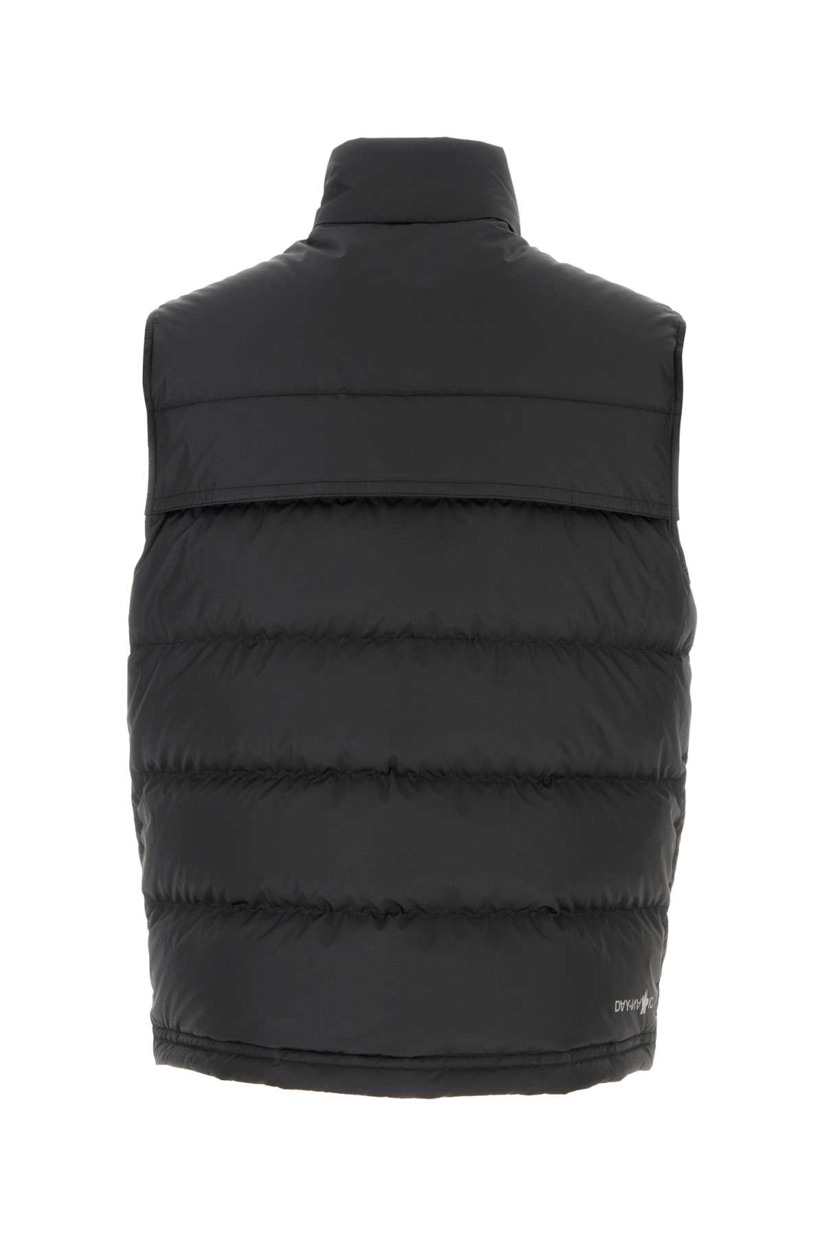 Shop Moncler Black Polyester Arpasson Sleeveless Down Jacket In 999