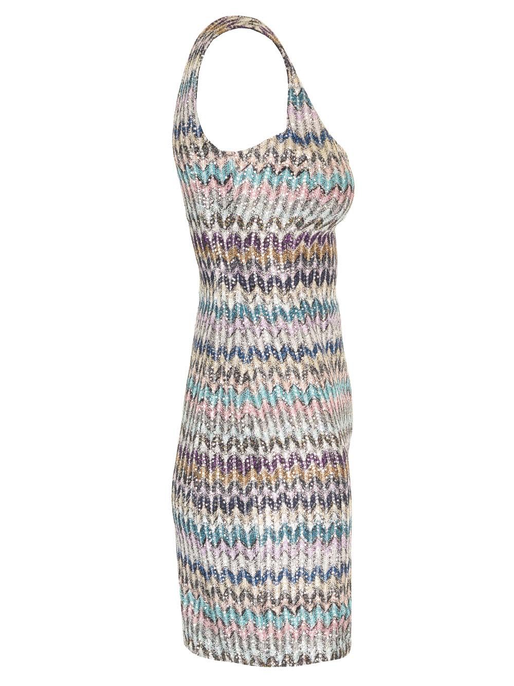 Shop Missoni Sweetheart Neckline Mini Dress In Multicolor