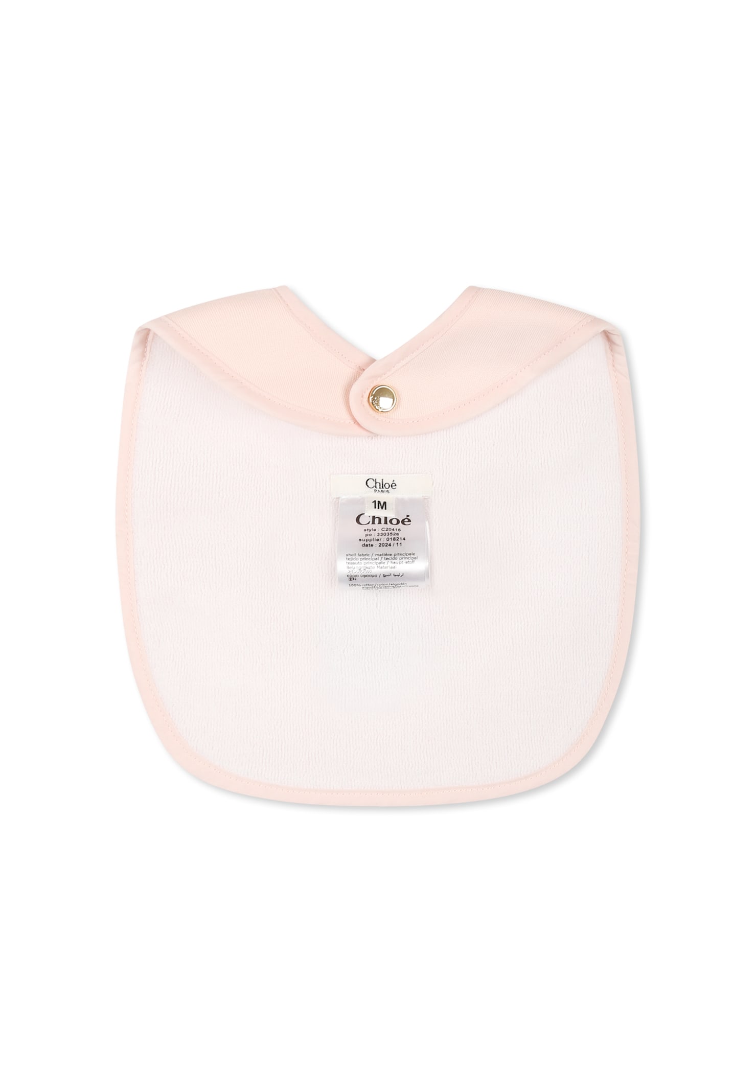 Chloé Pink Set For Baby Girl With Logo In Pink