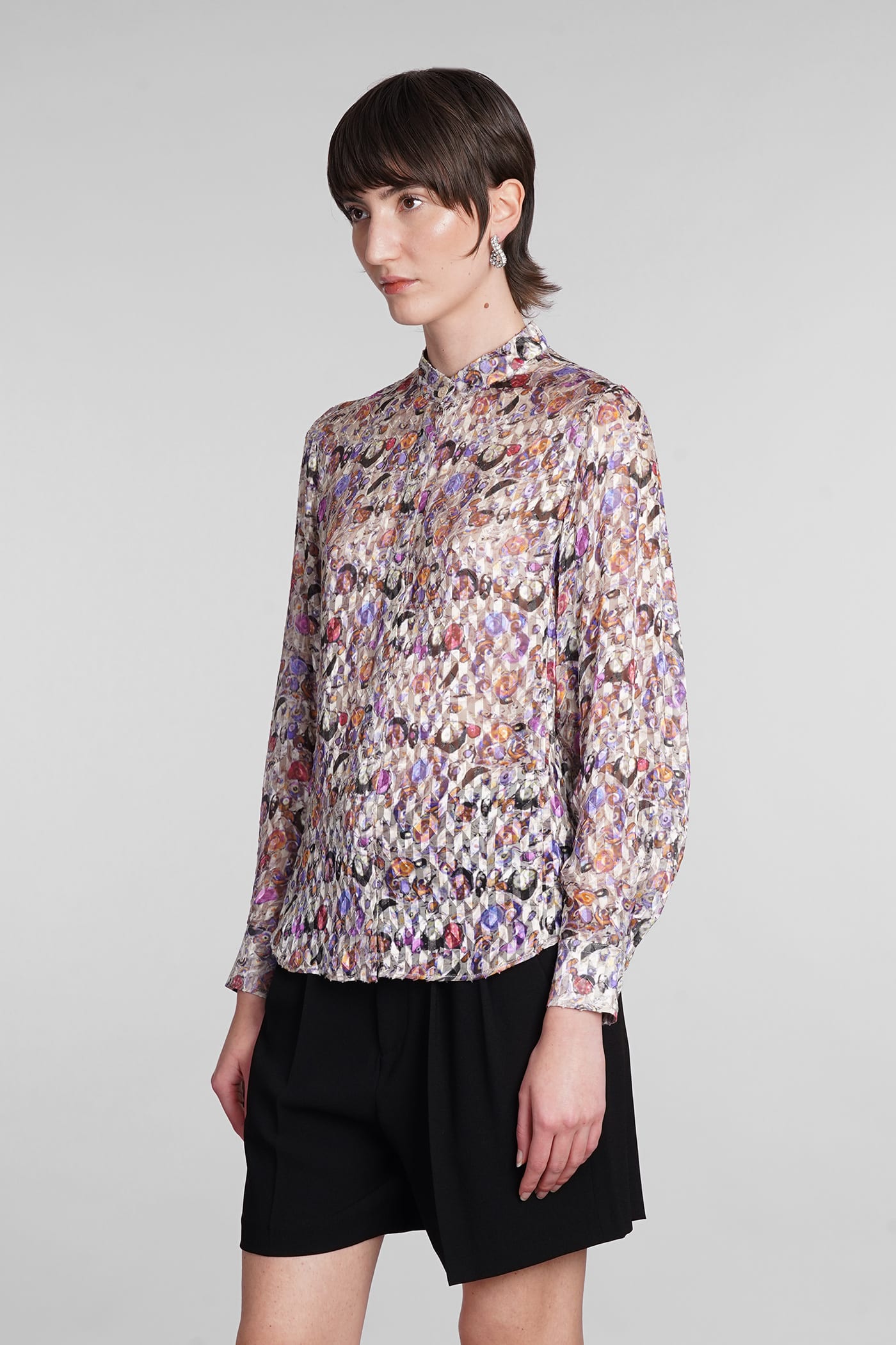 Shop Isabel Marant Ilda Shirt In Multicolor Viscose