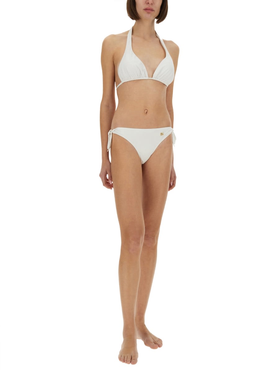 Dolce & Gabbana Leopard-print Padded Triangle Bikini Top