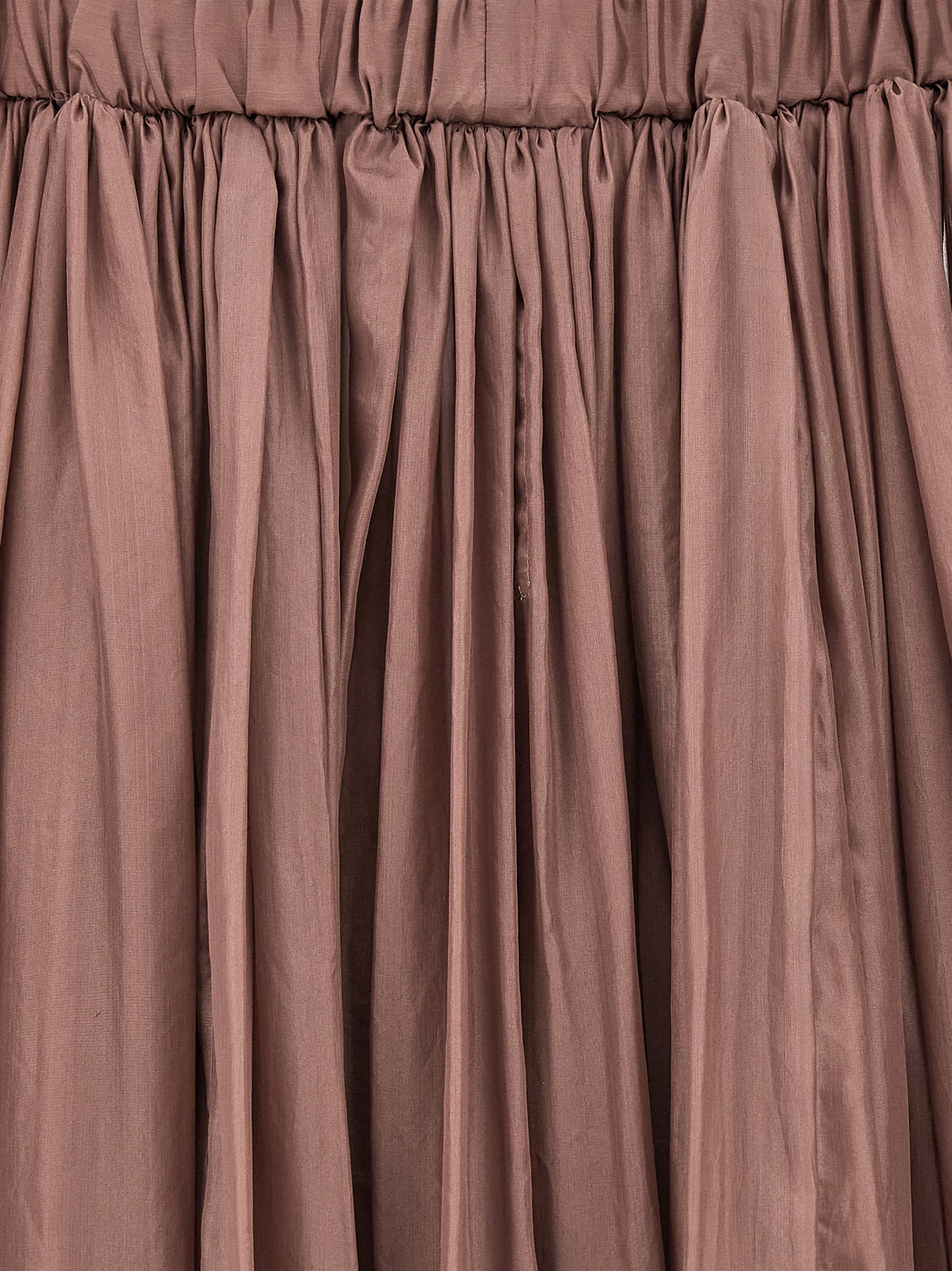 Rick Owens Floor-length Silk Dress With Elasticized Bodice In Pink
