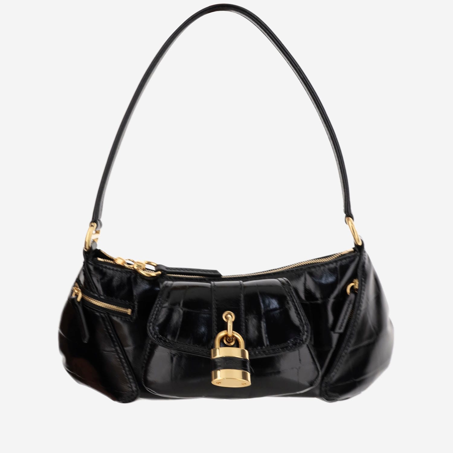 Shop Chloé The 99 Leather Shoulder Bag In Black