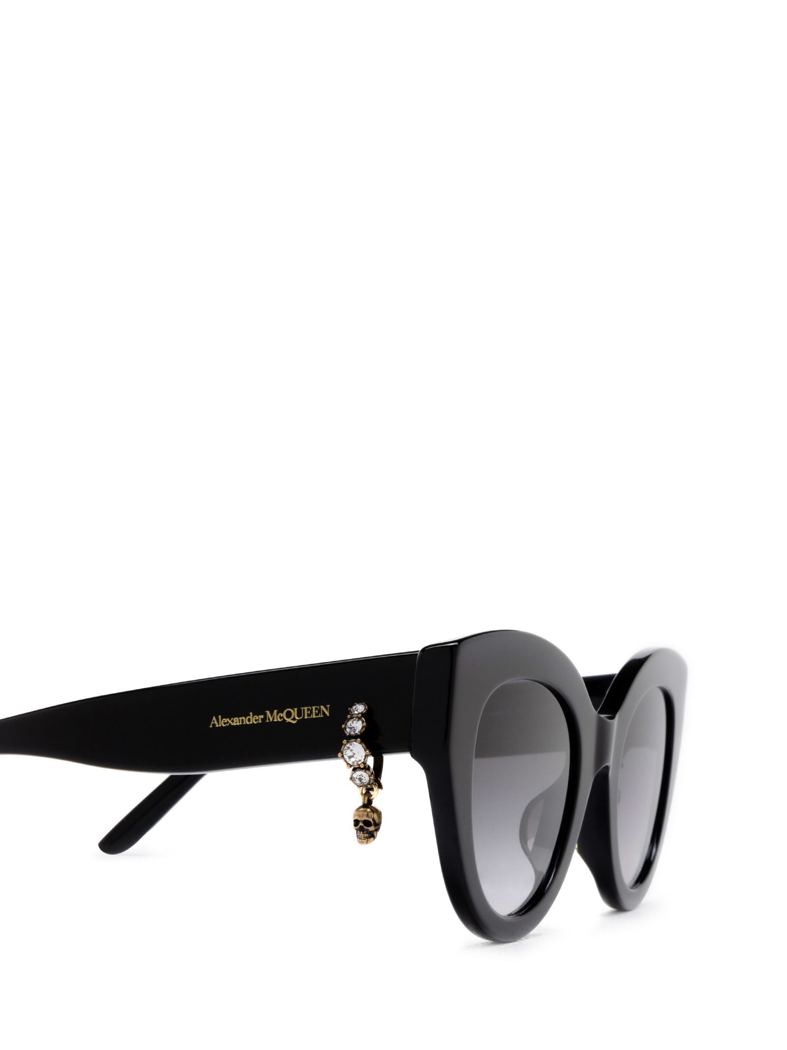 Shop Alexander Mcqueen Am0417s Black Sunglasses