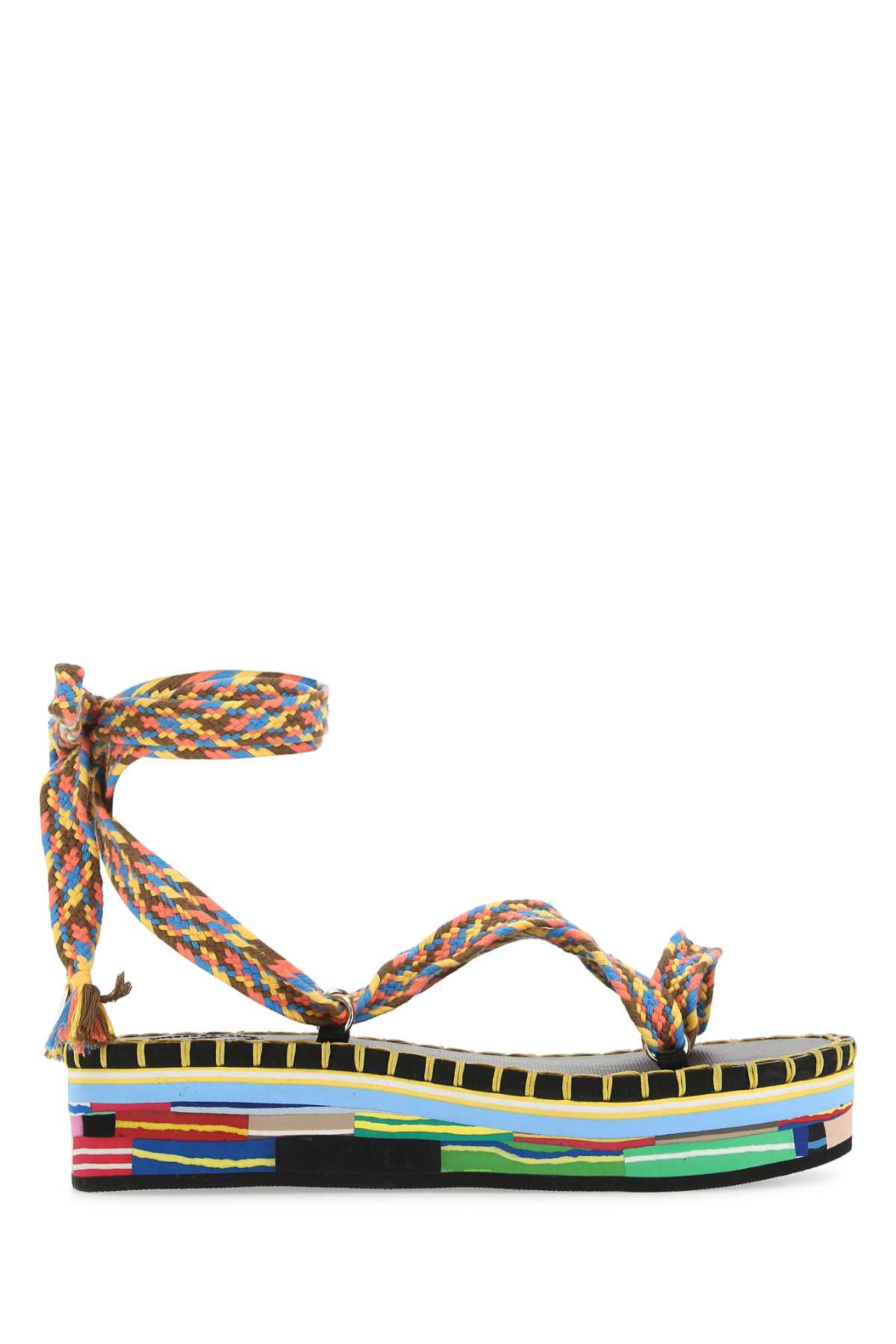 Shop Chloé Multicolor Fabric Lou Sandals In 9ca