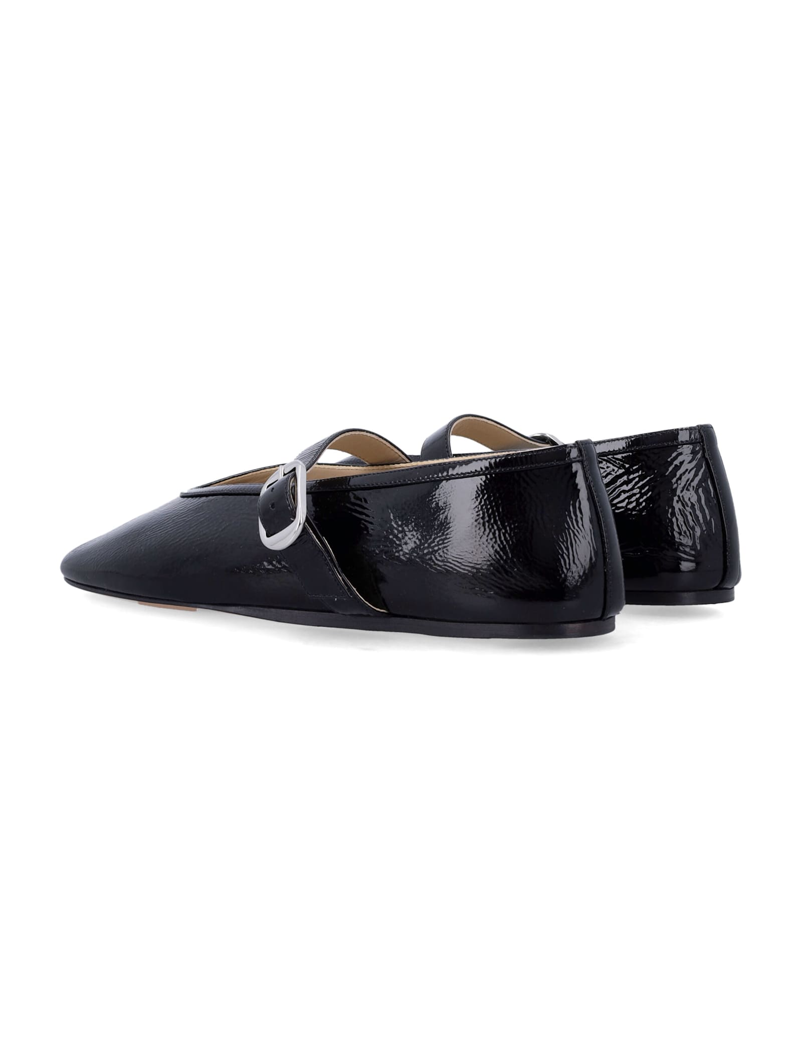 Le Monde Beryl Patent Leather Mary Jane Ballet Flats In Black