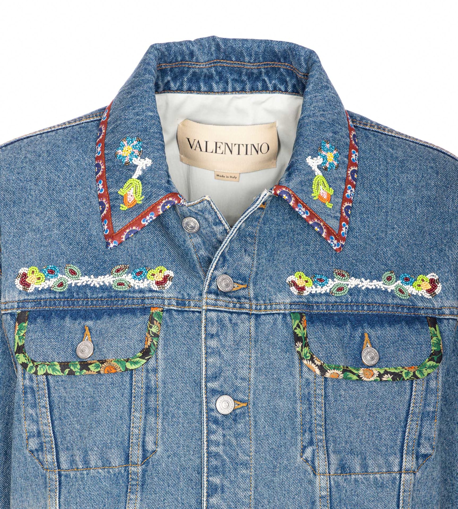 Valentino Denim Jackets Embroideries