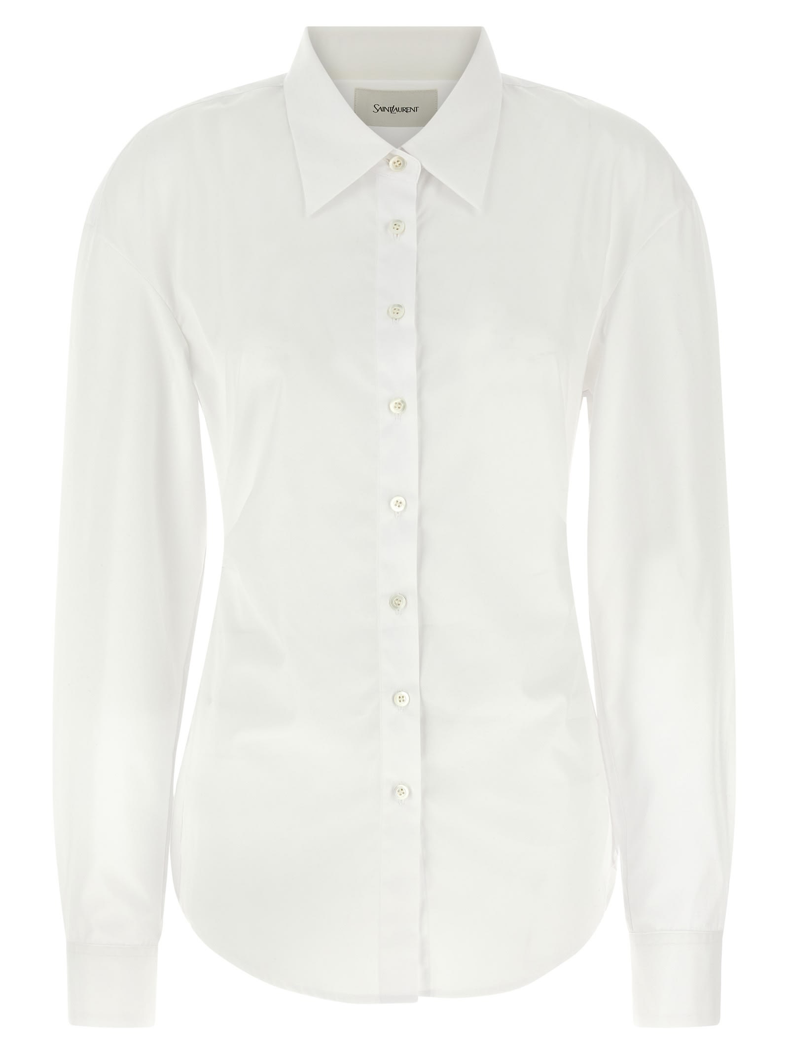 Dries Van Noten 'cenny' Shirt With Long Sleeves And Pointed Collar In White