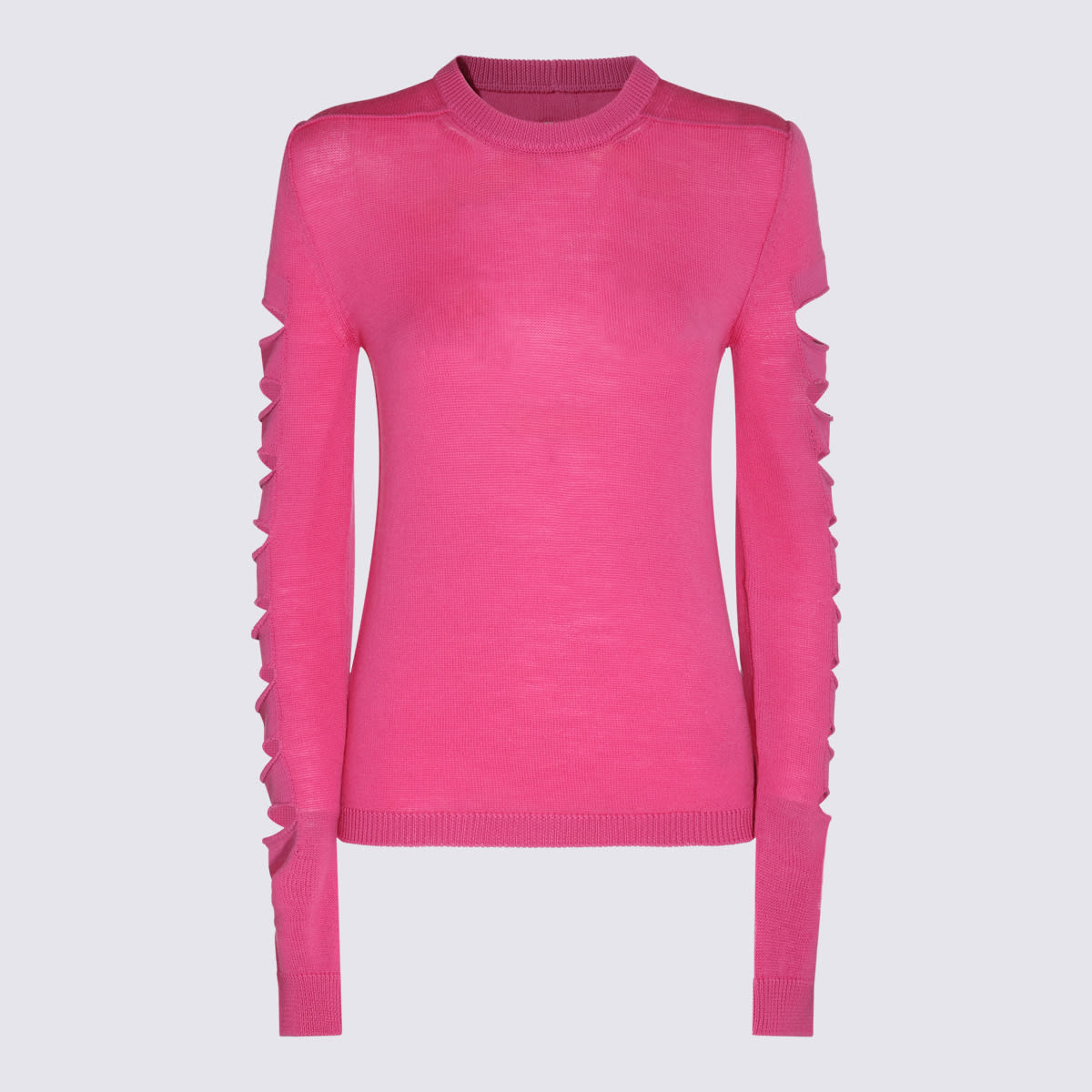 Shop Rick Owens Pink Wool-cotton Blend Jumper In Hot Pink