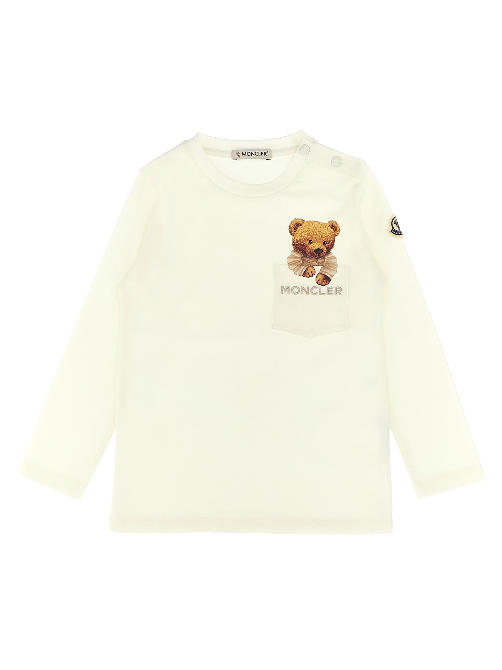Moncler Pocket T-shirt In Yellow