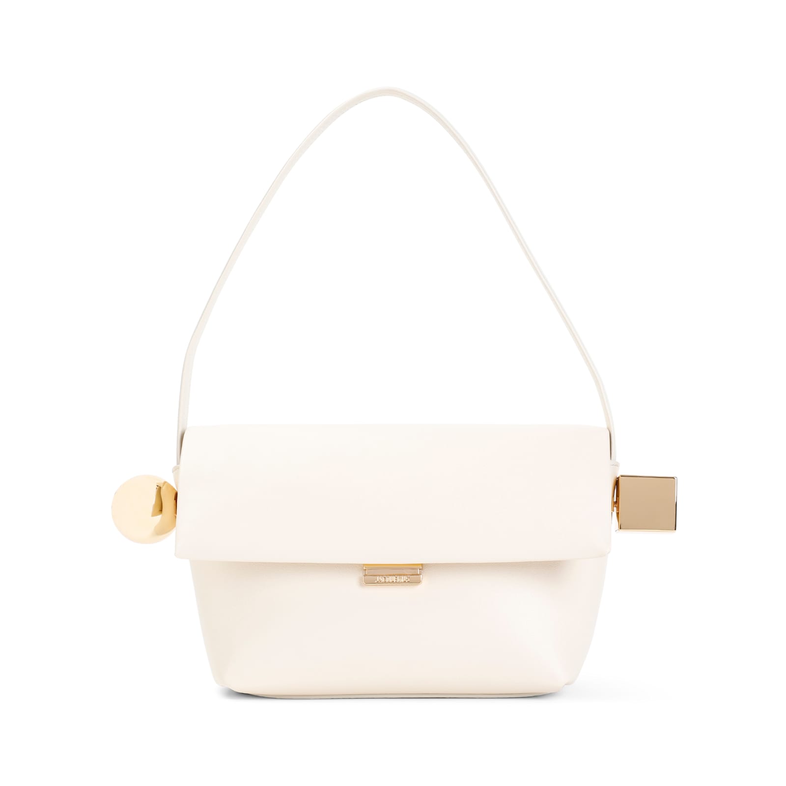 Shop Jacquemus Le Rond Carre Handbag In Light Ivory