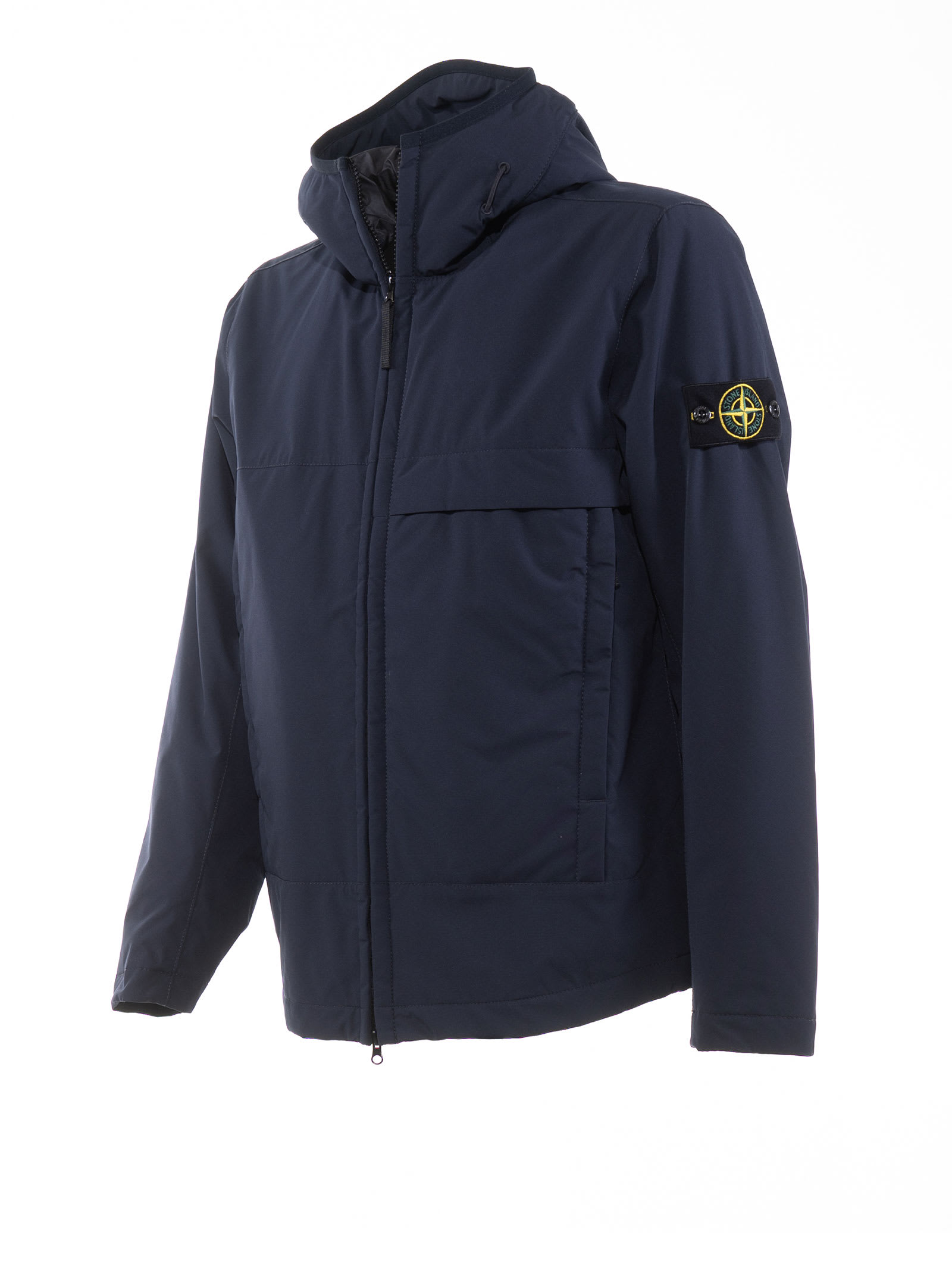 STONE ISLAND JACKET WITH ZIP AND HOOD 