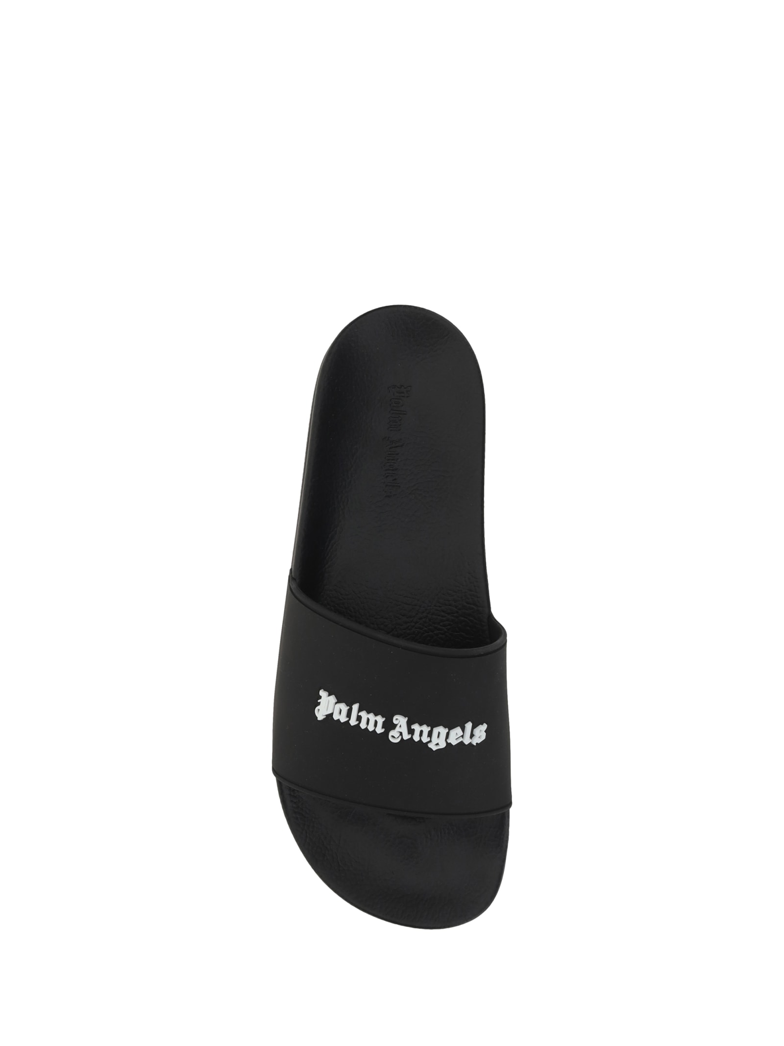 Shop Palm Angels Essential Sandals In Black/white