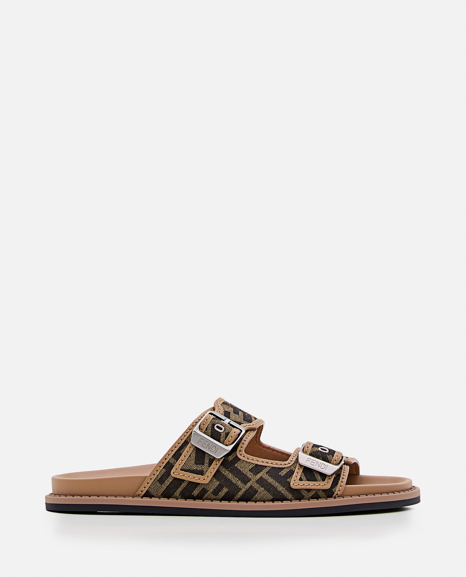 Fendi Feel Sandals In Brown