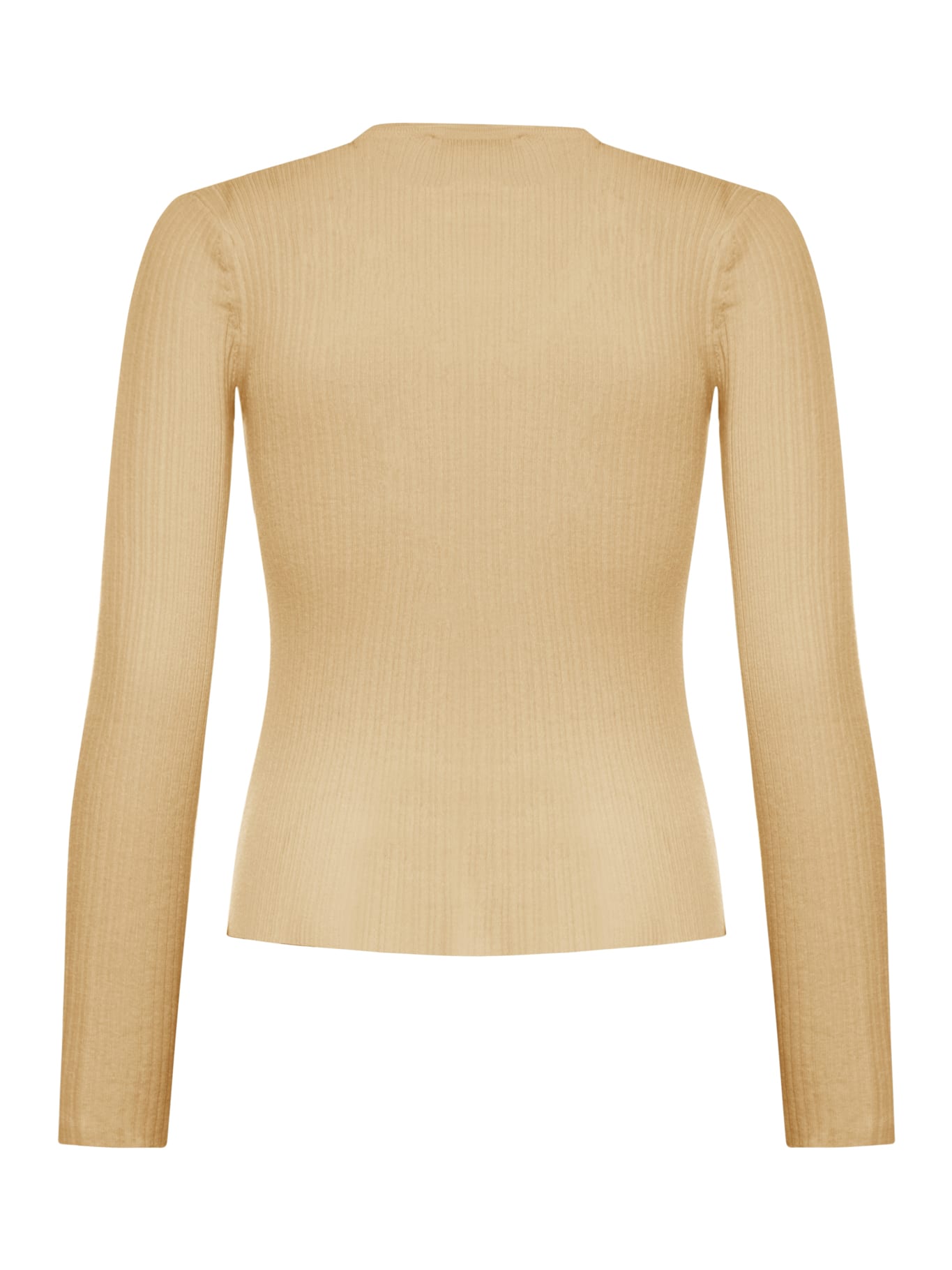 Shop Max Mara Urlo Sweater In Silk And Wool Blend In Camel