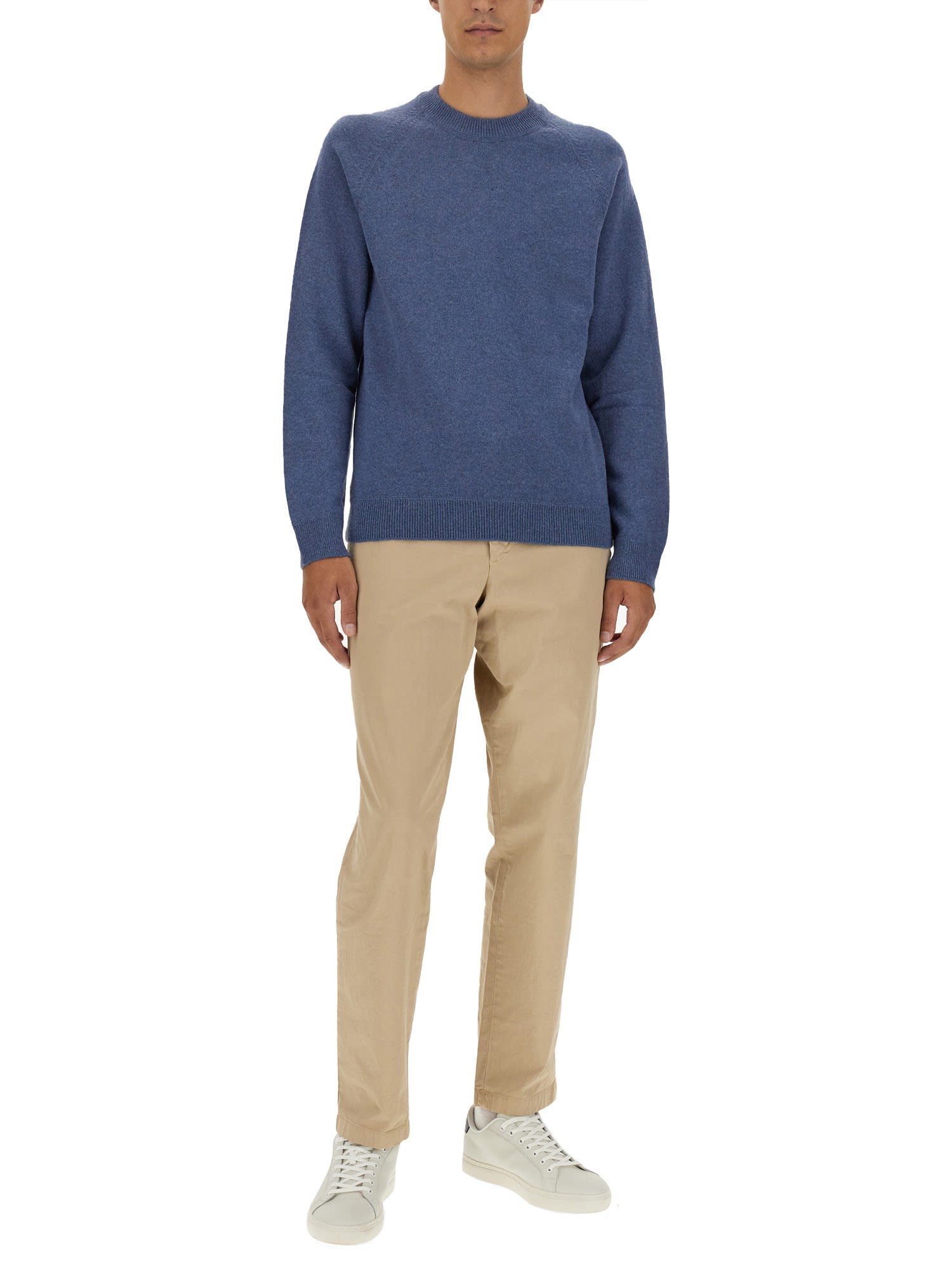 Shop Ps By Paul Smith Wool Jersey. Sweater In Greyish Blue