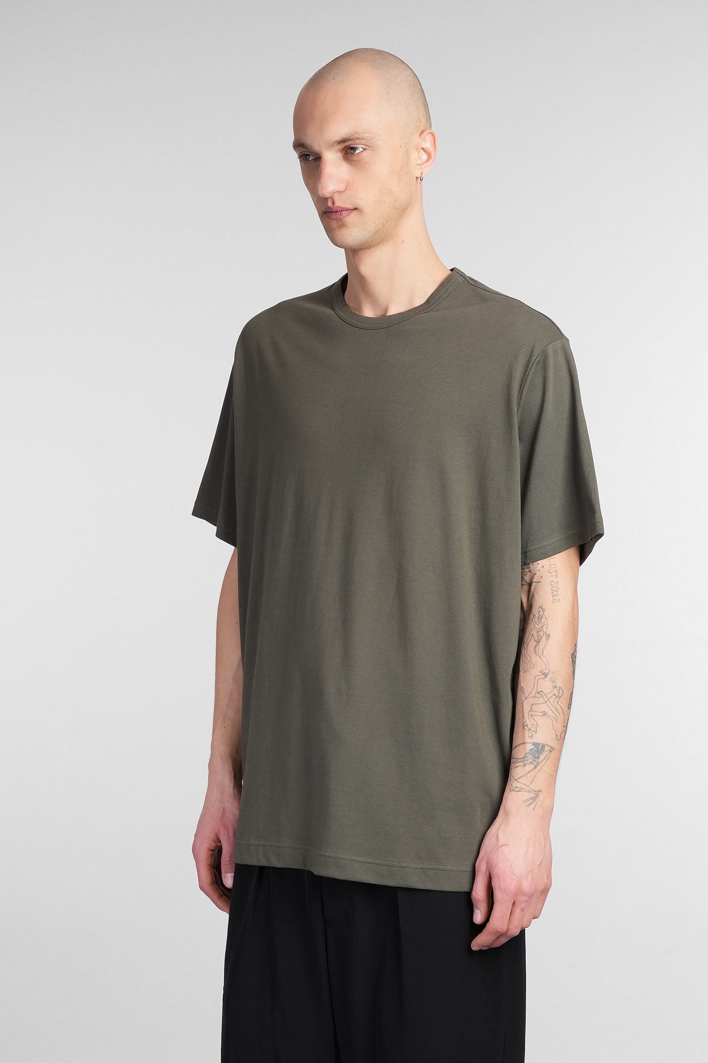 Yohji Yamamoto T-shirt In Green Cotton In Green