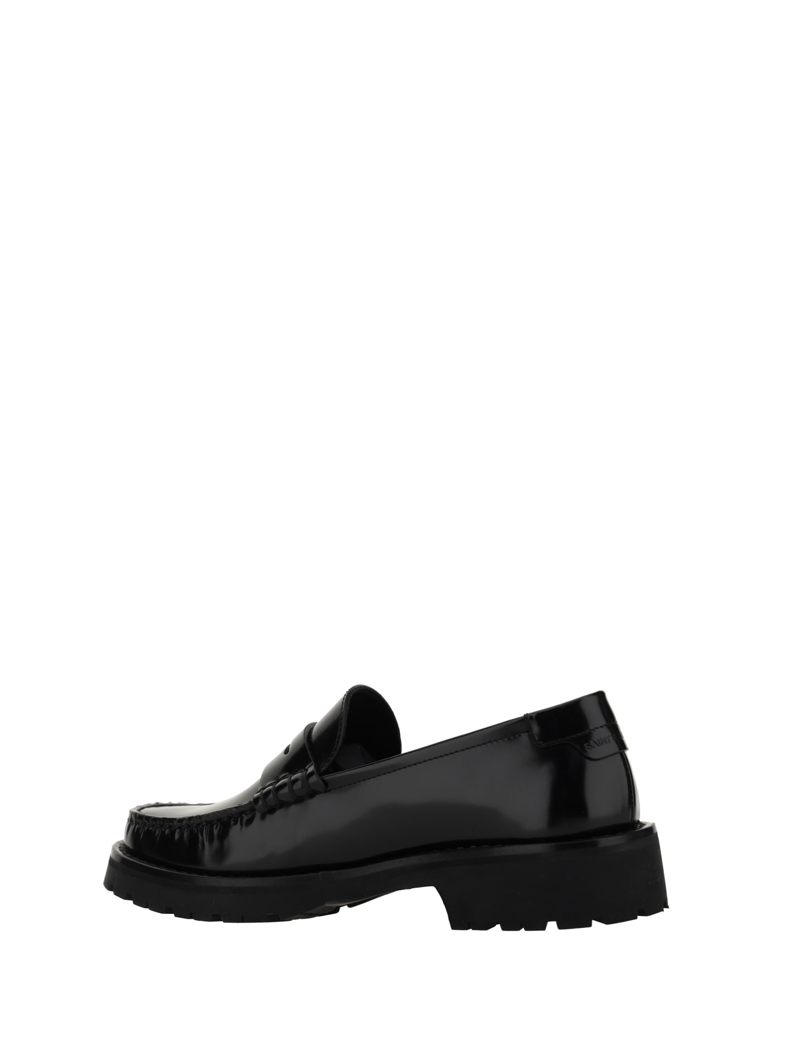 Shop Saint Laurent Loafers In Nero