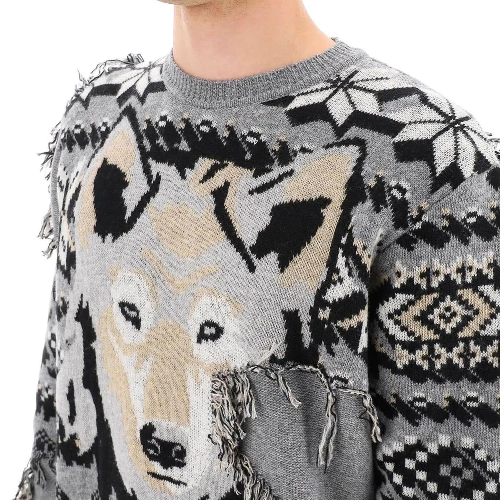 Shop Etro Wool Sweater In Gray