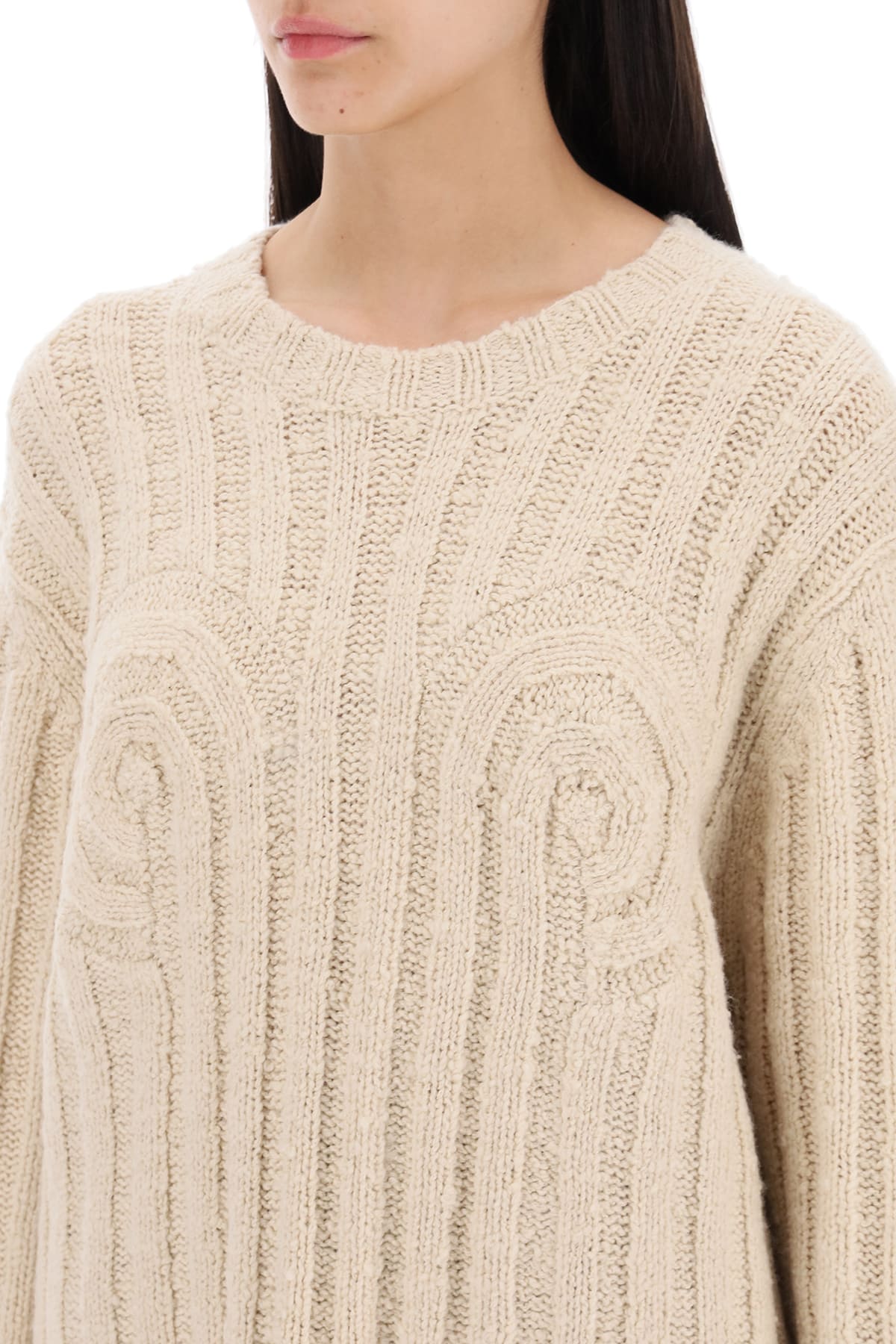 Shop By Malene Birger Cirra Ribbed Knit Pul In Oyster Gray (beige)