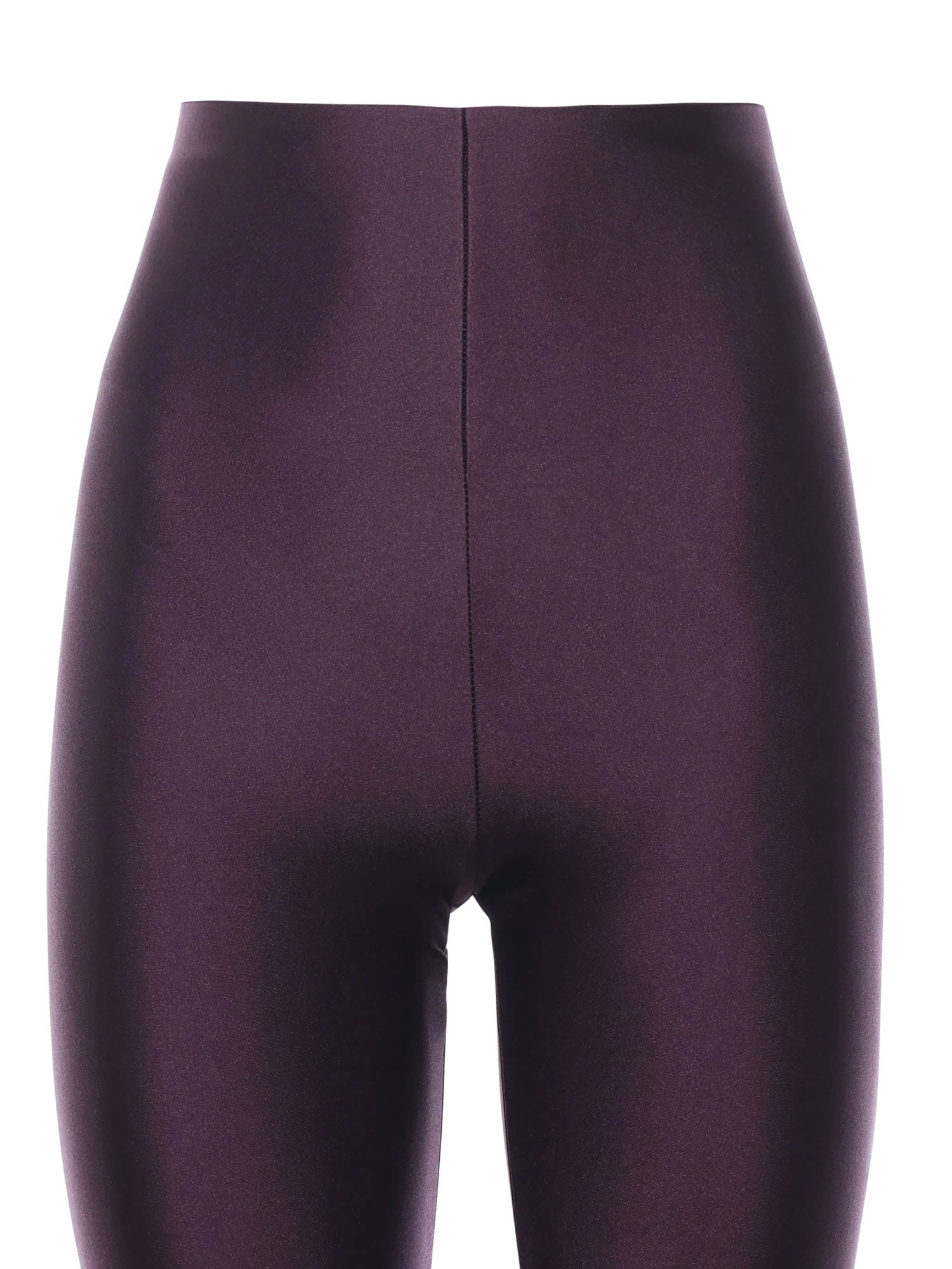 The Andamane High-waisted Stretch Leggings Elastic Waistband In Purple