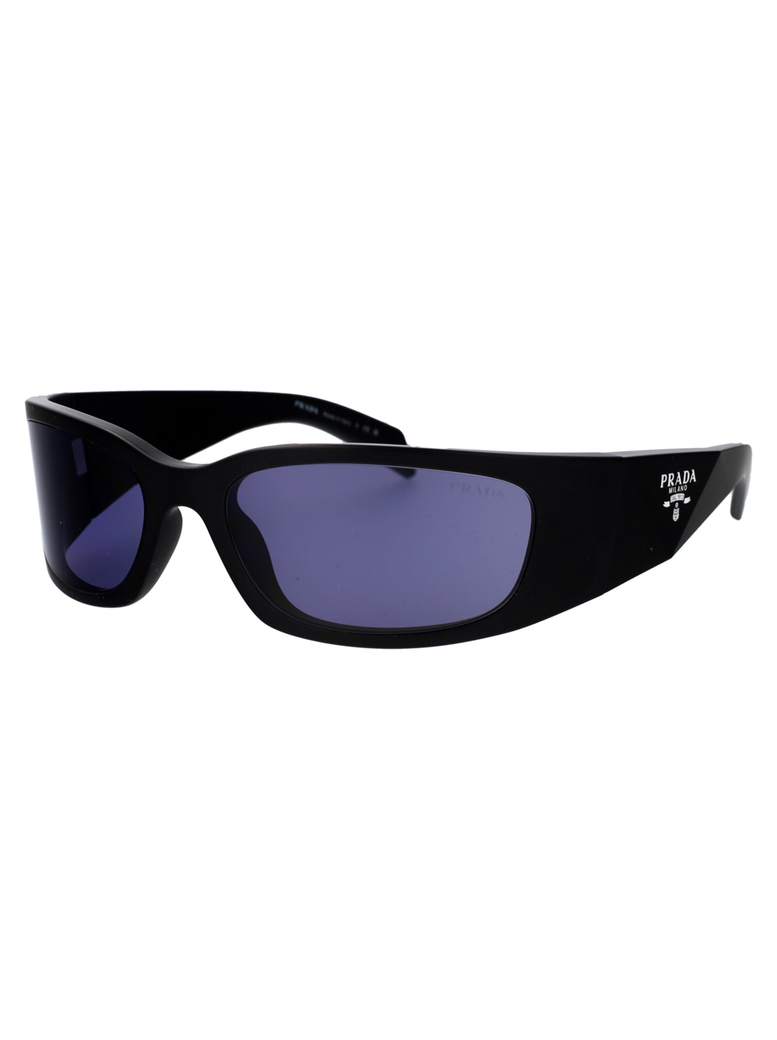 Shop Prada 0pr A19s Sunglasses In 1bo40g Matte Black