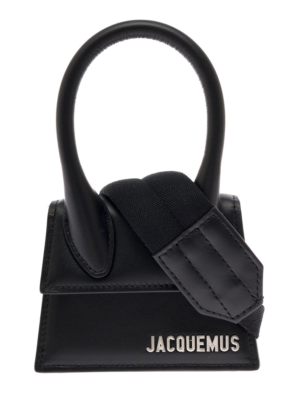 Shop Jacquemus Mans Le Chiquito Homme Black Leather Crossbody Bag