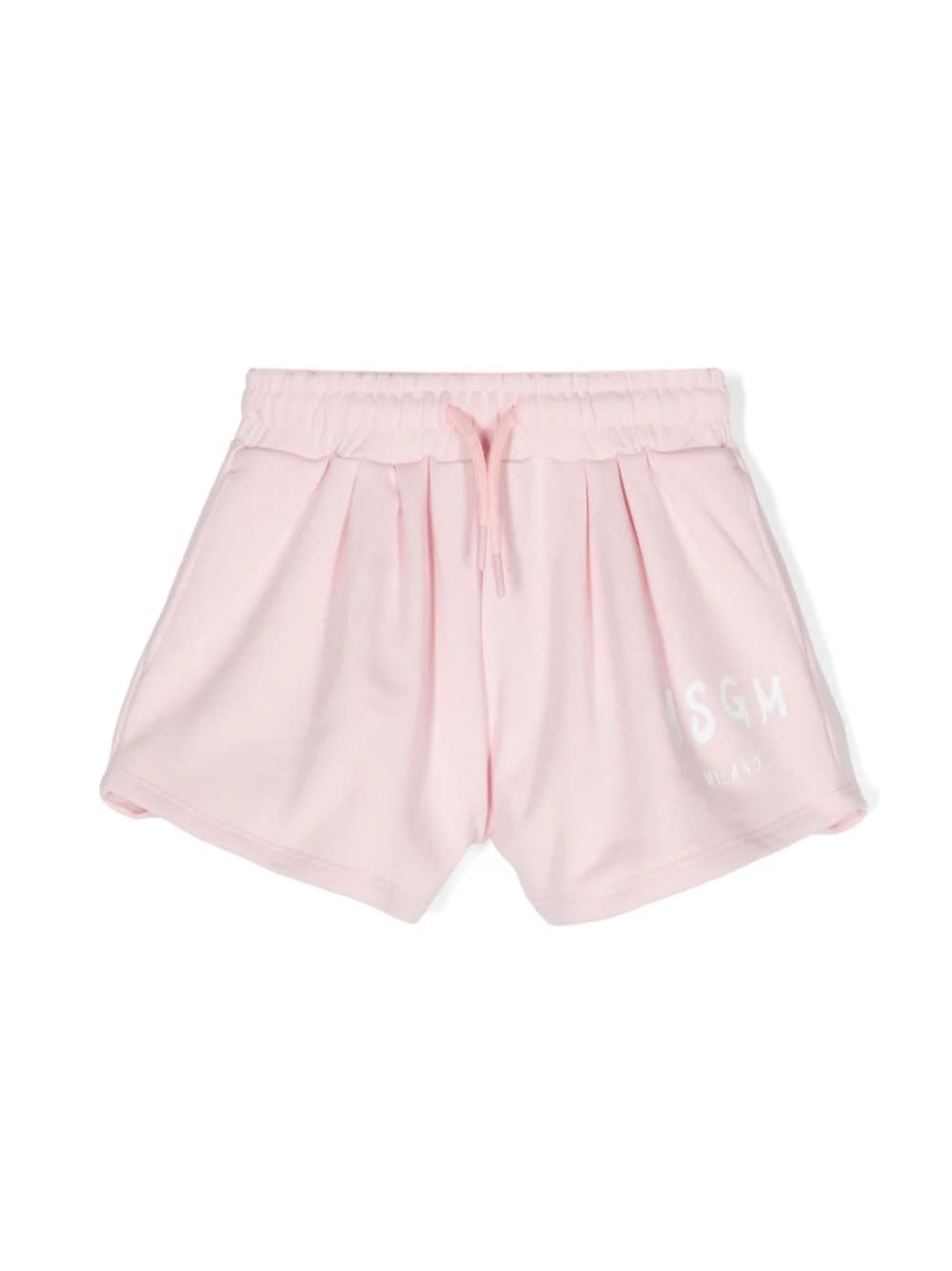 Shop Msgm Shorts Con Logo In Pink