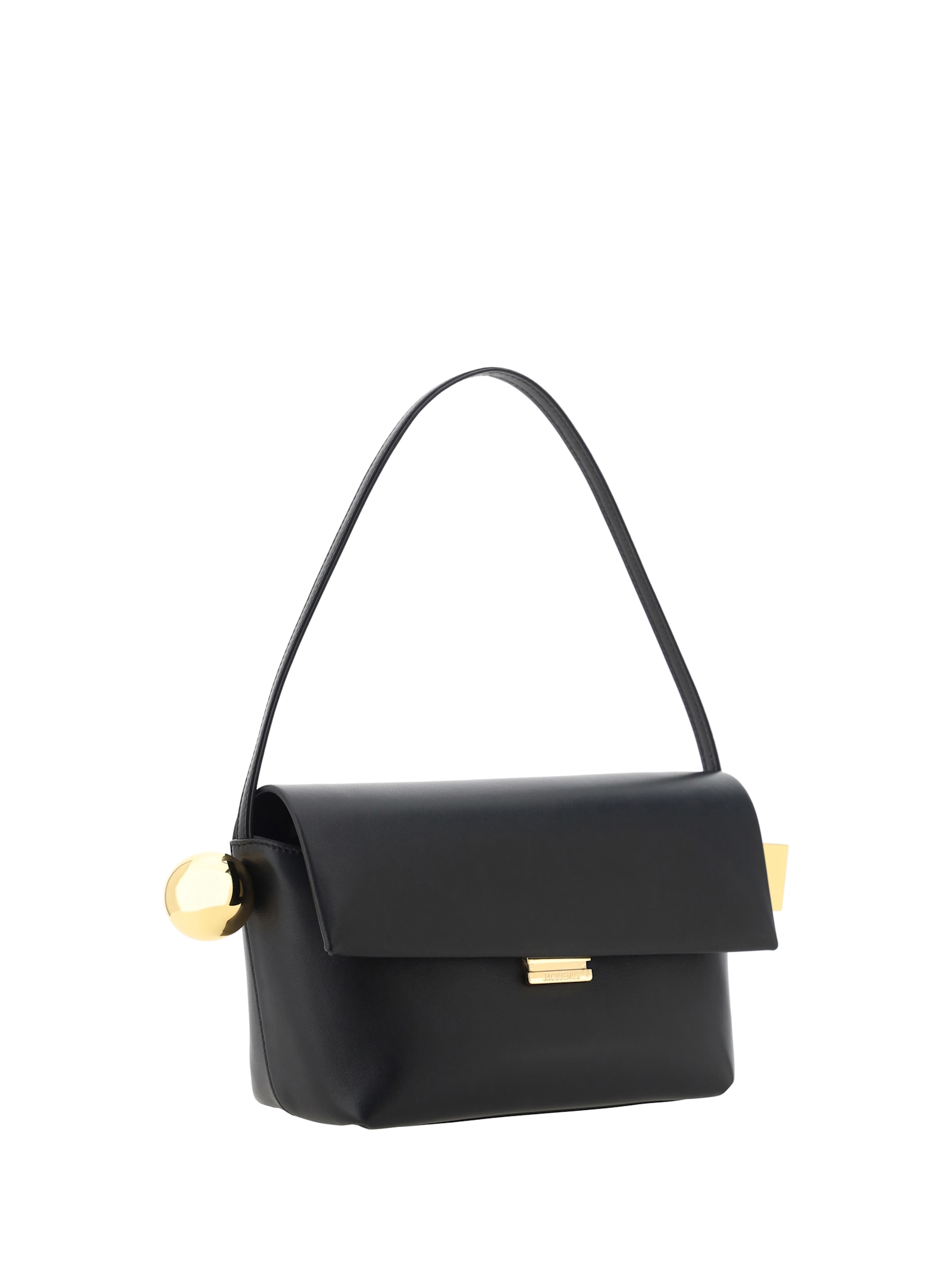 Shop Jacquemus Le Petit Bambola Shoulder Bag In 990 Black