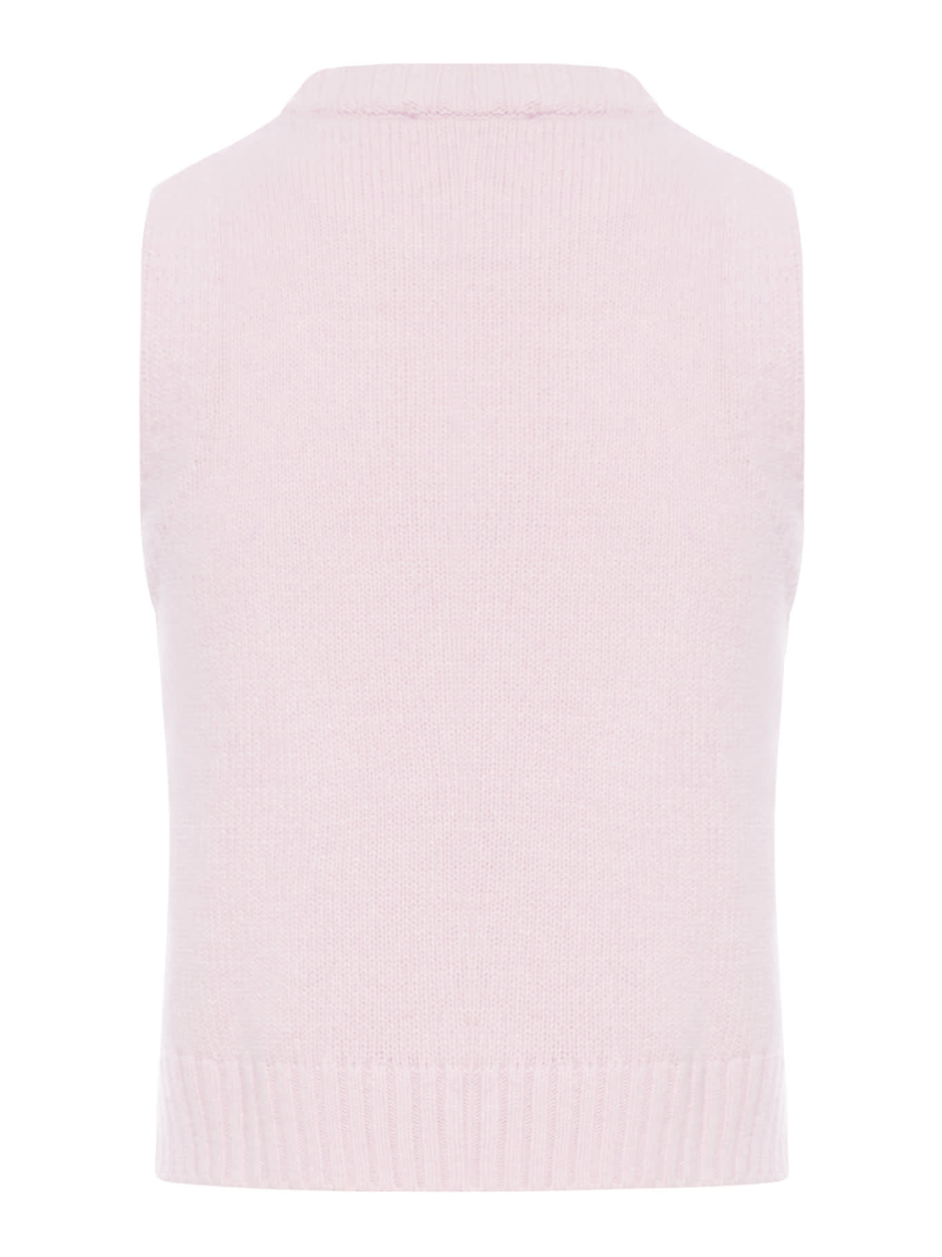 Shop Ganni Graphic Wool Mix Vest In Fragrant Lilac