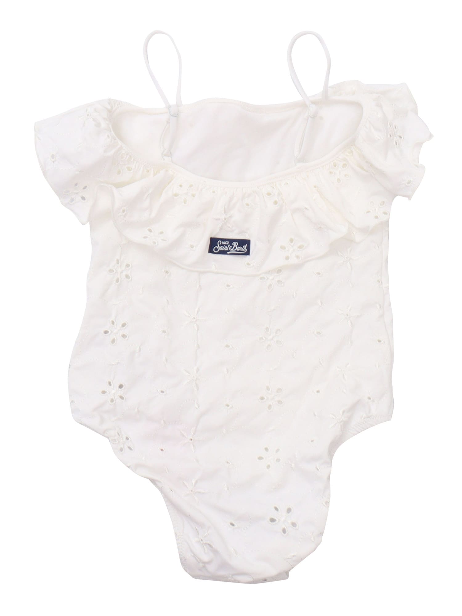 Mc2 Saint Barth Cut-out Swimsuit In White