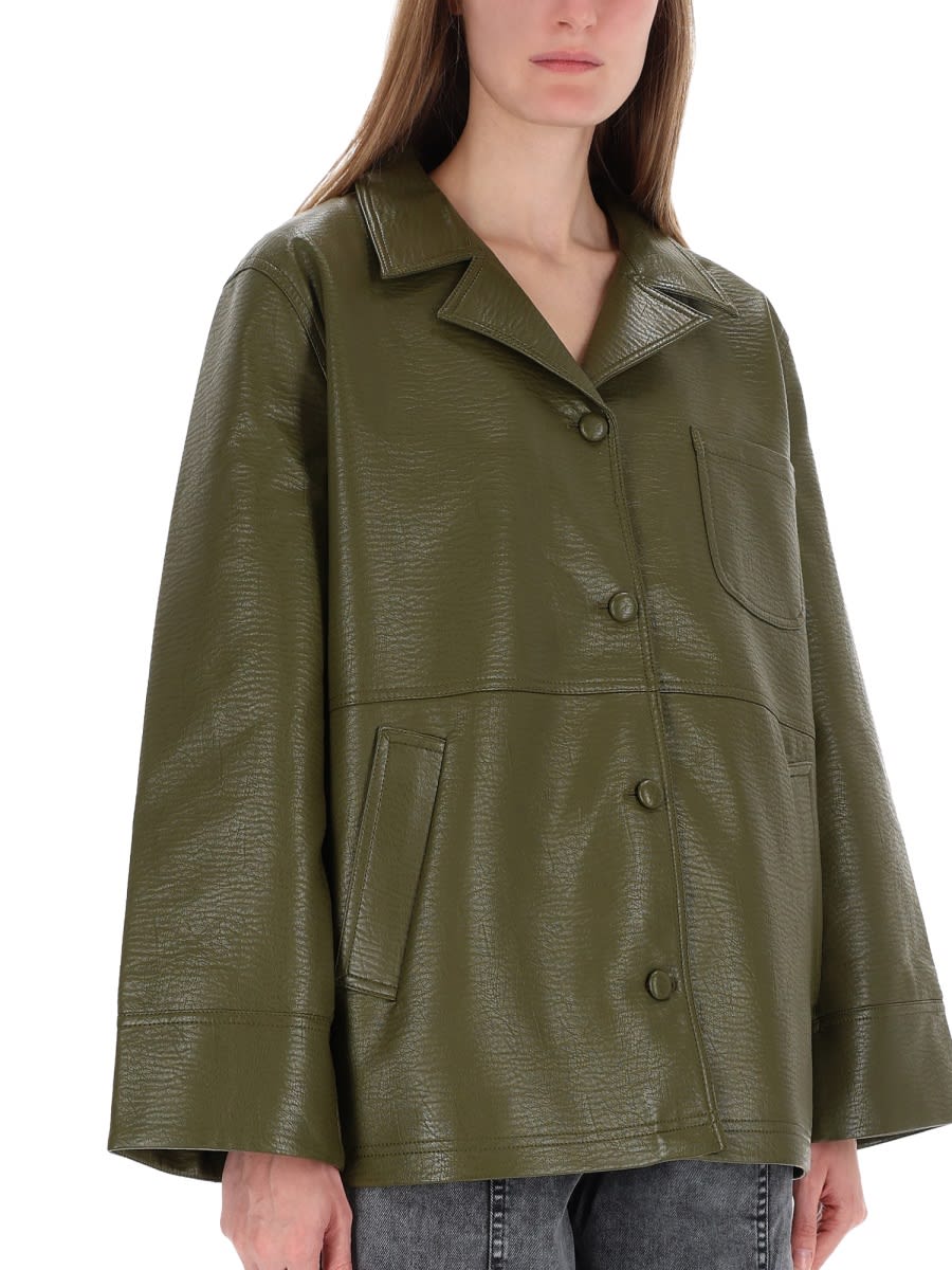 Baum Und Pferdgarten Buttoned Pocket Military Jacket In Green