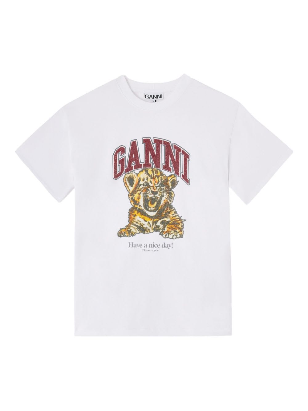Ganni Beaded Tiger T-shirt