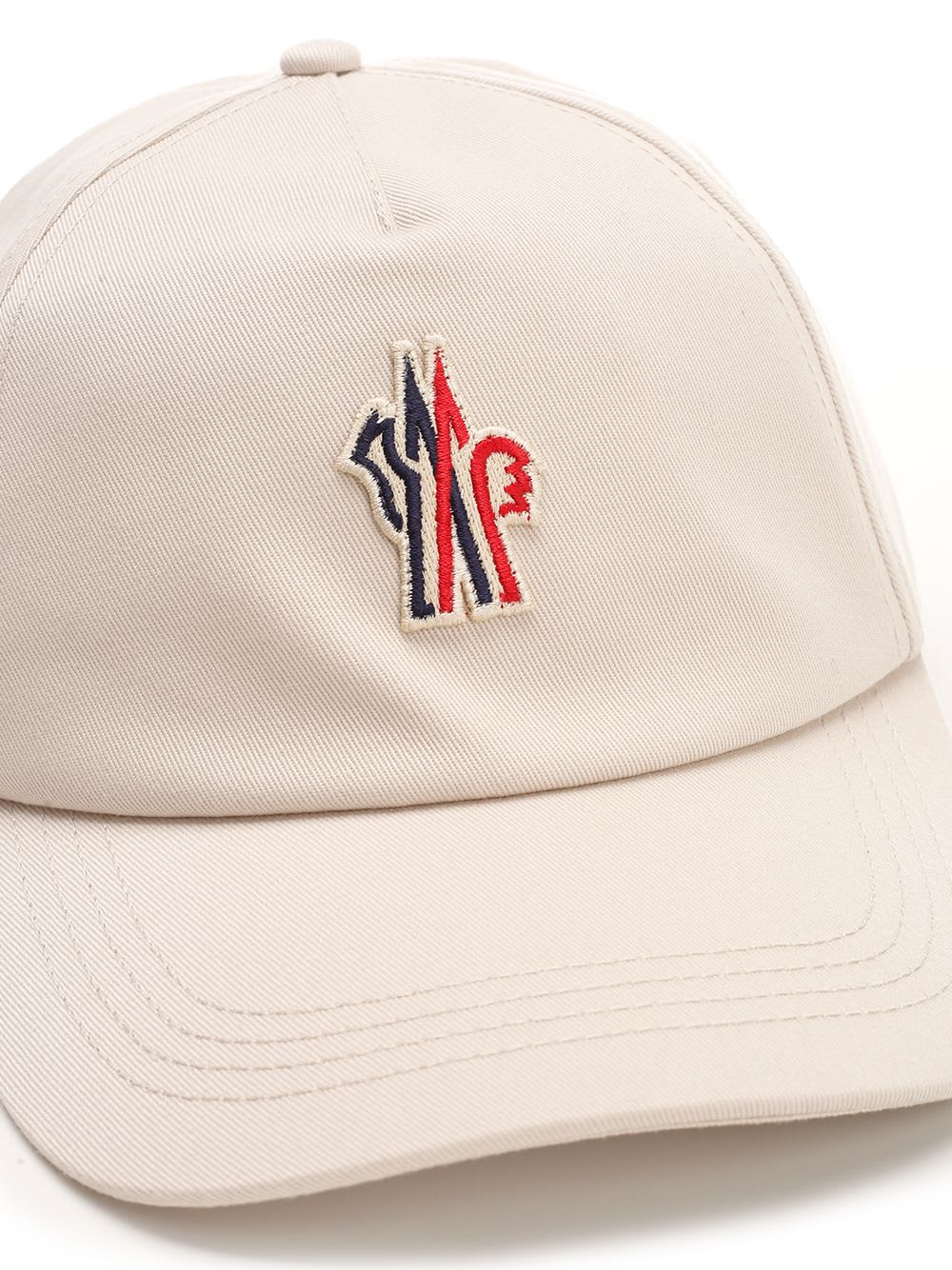 Shop Moncler Baseball Cap In Beige