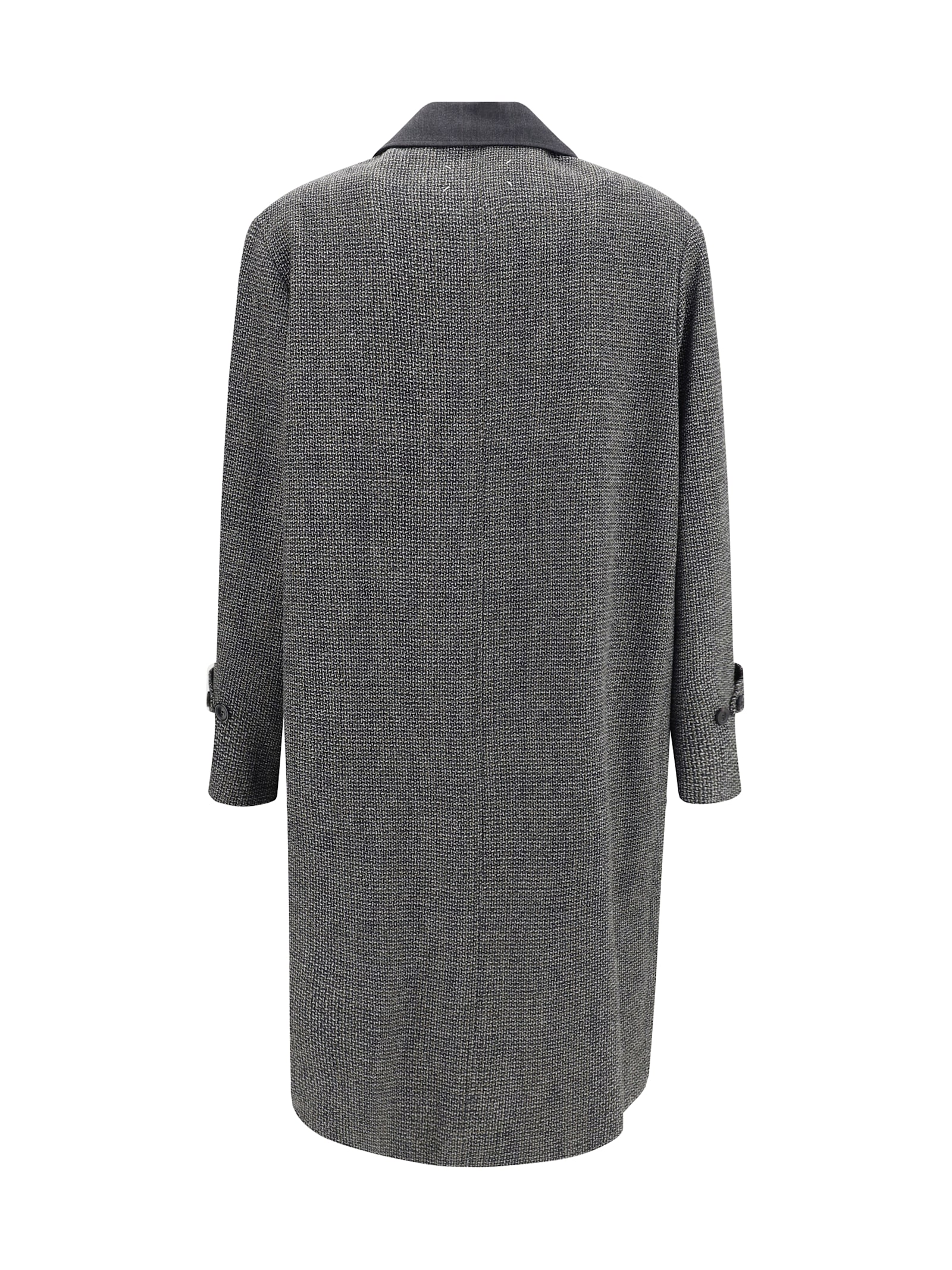 Maison Margiela Single-breasted Coat In Virgin Wool Blend In Gray