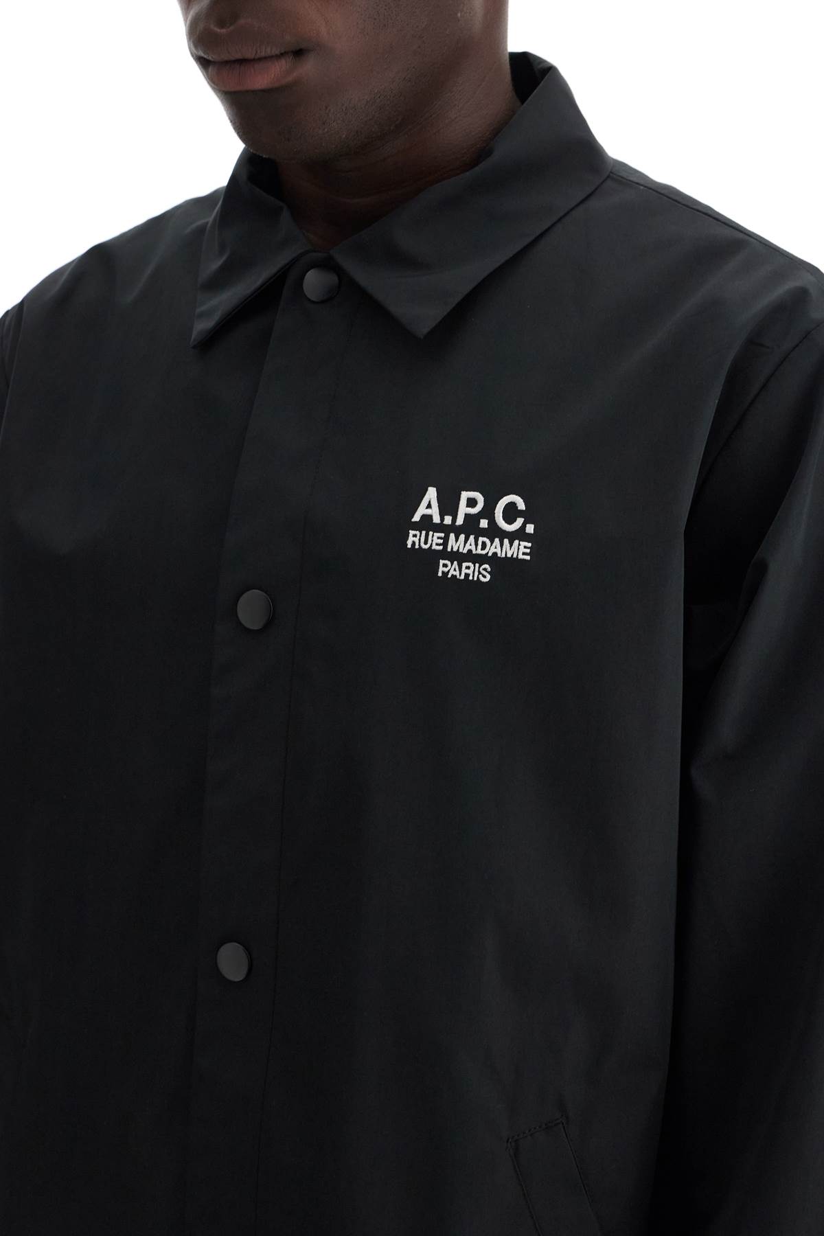 Shop Apc Regis Cotton Blend Oversh In Noir (black)