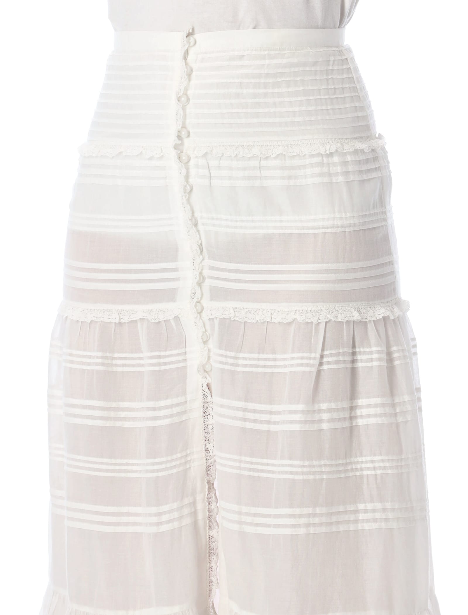 Isabel Marant Étoile Pauline Long Skirt In White