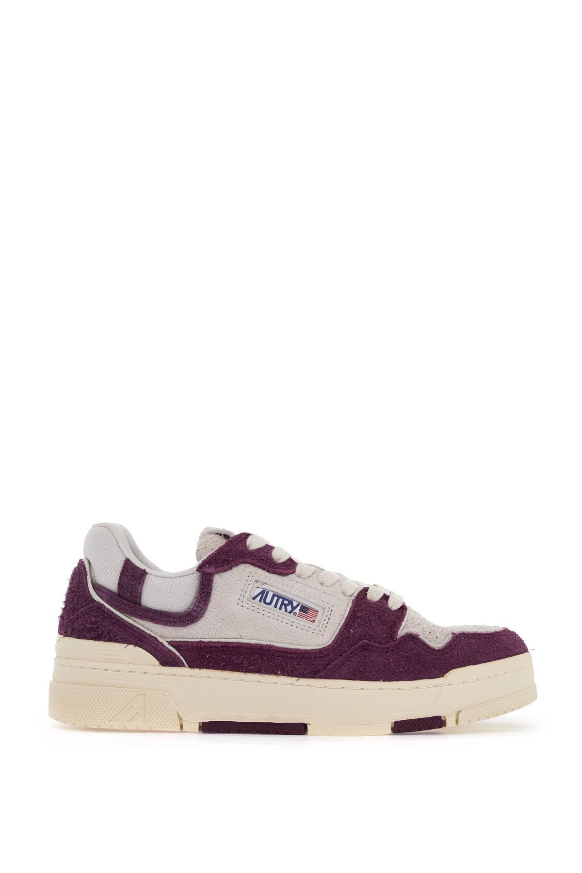 Autry Suede Clc Sne In Cream Barolo (purple)